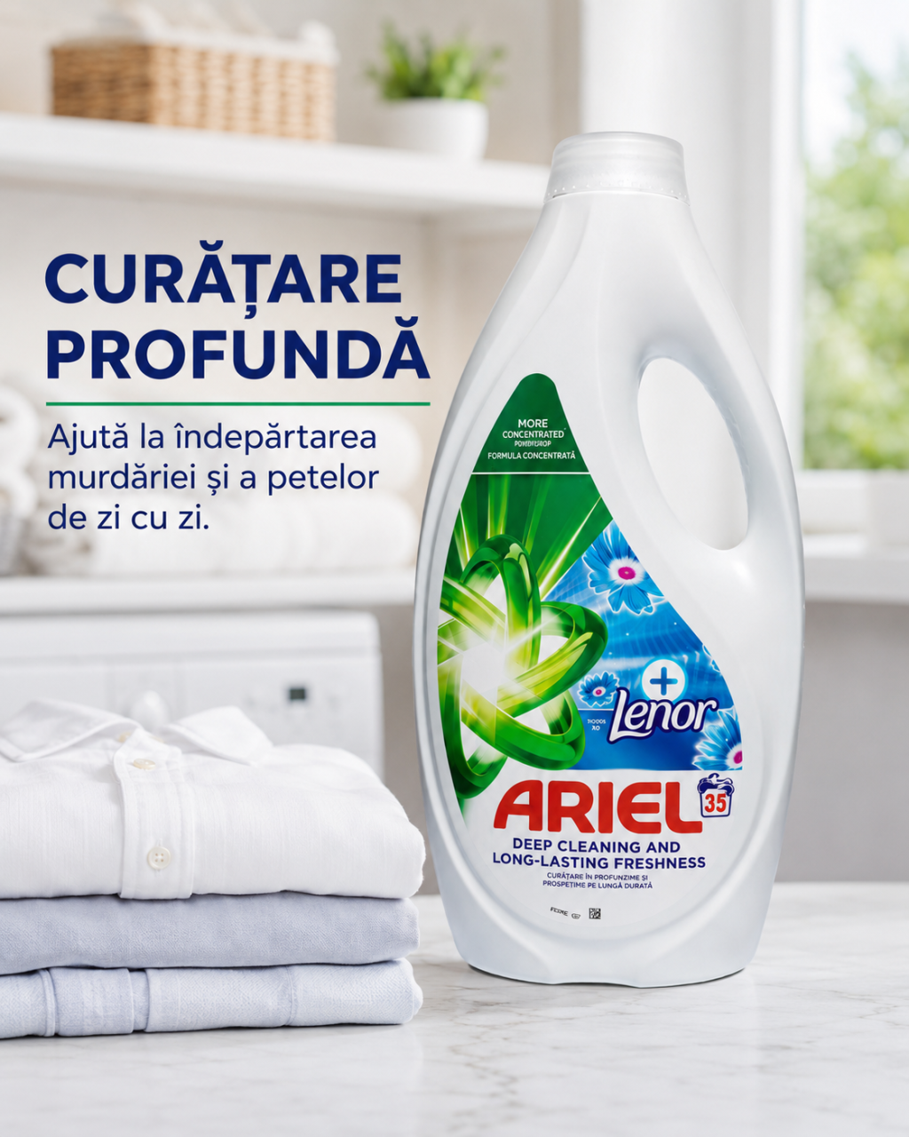 Ariel Touch of Lenor Fresh Air Detergent Automat de Rufe Lichid 35 Spalari 1.575 L [3]