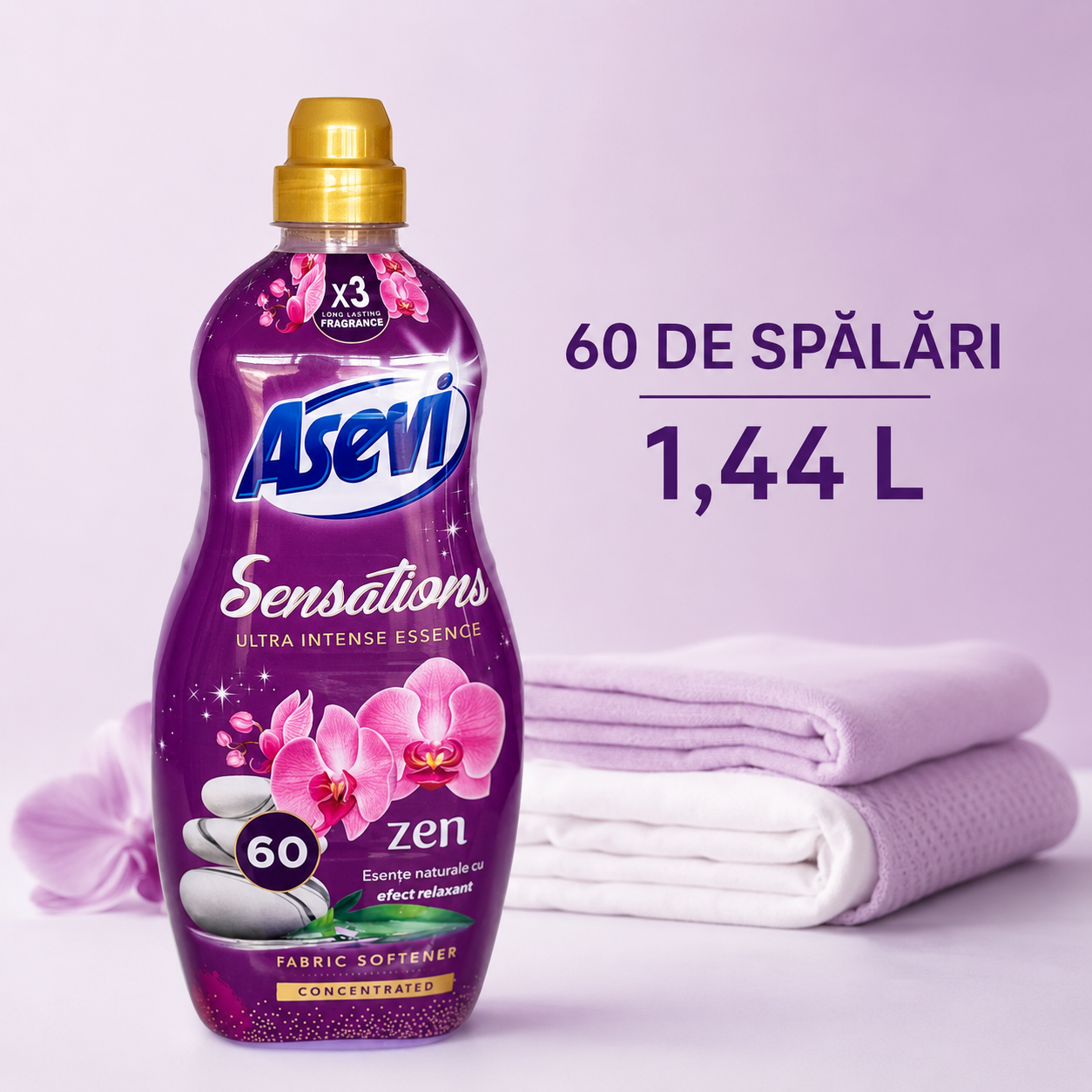 Asevi Sensations Zen Balsam Rufe Concentrat 1,44 L 60 Spălări [3]
