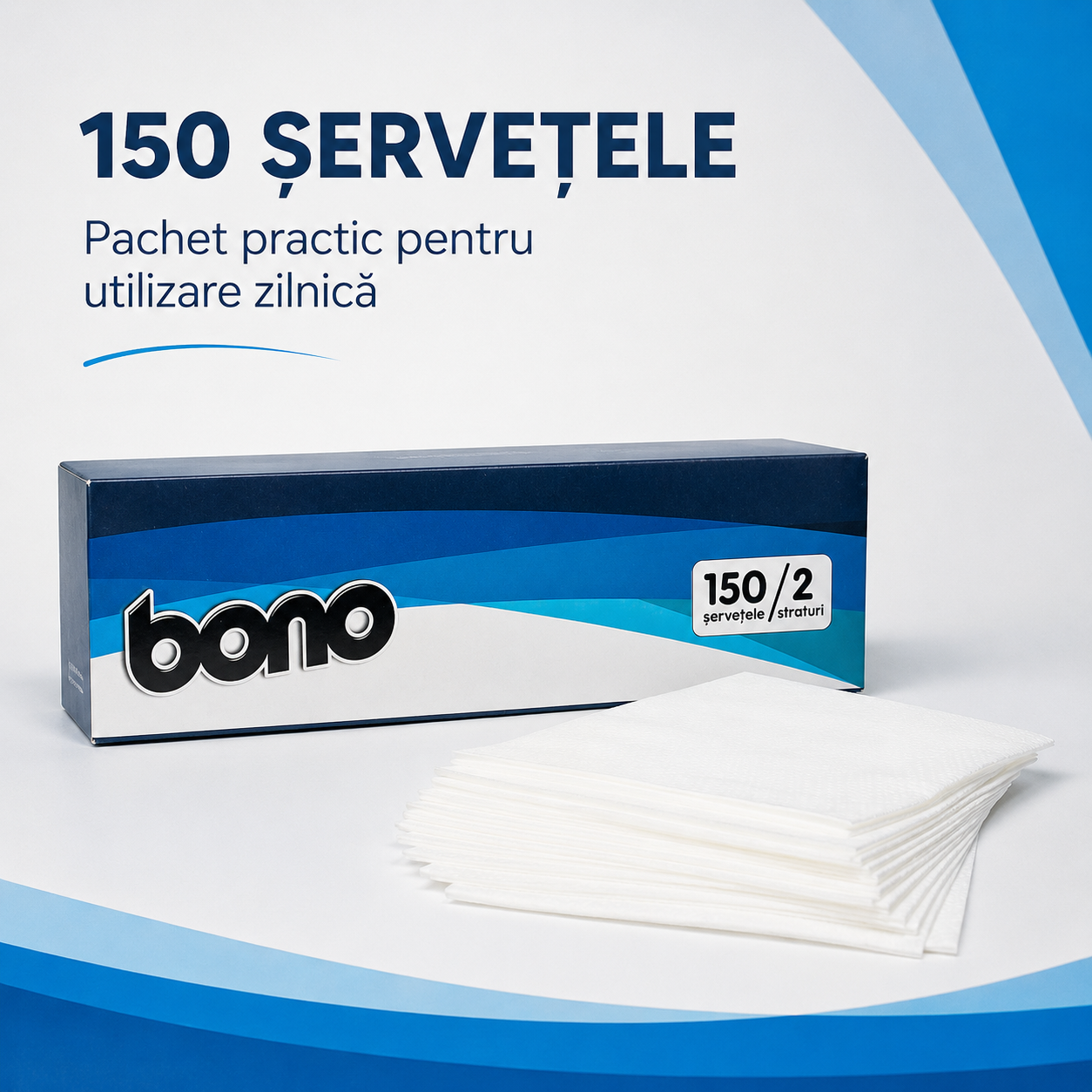 Bono Șervețele Hârtie 2 Straturi 150 Bucăți [4]