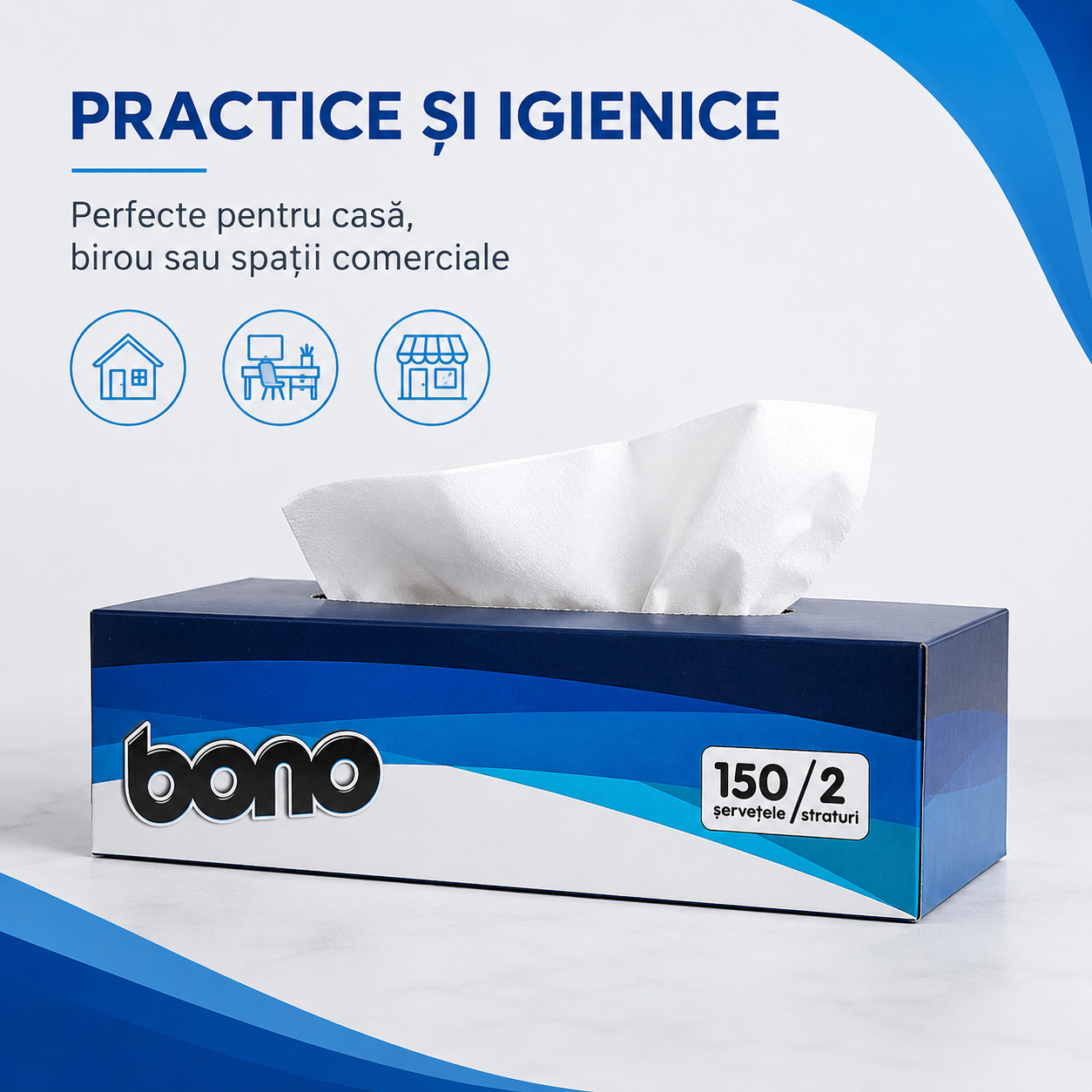 Bono Șervețele Hârtie 2 Straturi 150 Bucăți [6]
