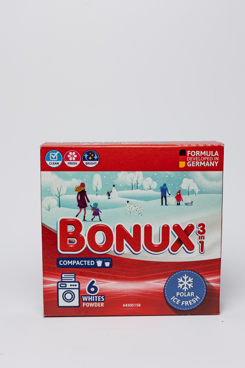 Bonux  3 in 1 Polar Ice Fresh, detergent automat de rufe, pudra, 6 spalari, 390 g [2]