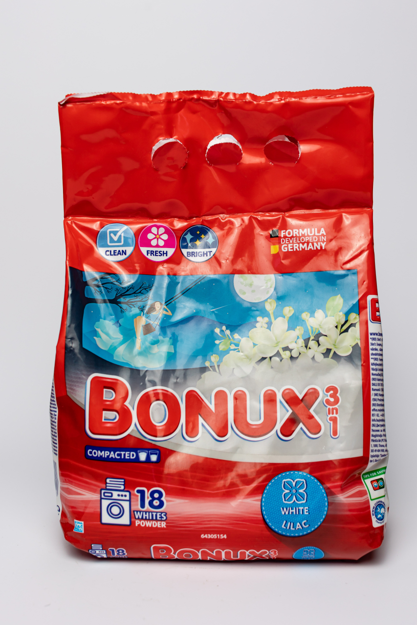 Bonux 3 in 1 White Lilac, detergent automat de rufe, pudra, 18 spalari, 1.17 kg [2]