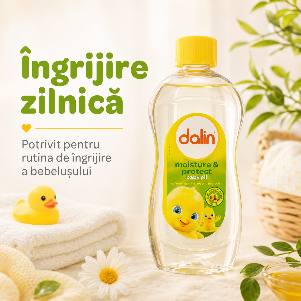Dalin Moisture & Protect Baby Oil Ulei de Corp pentru Bebeluși 300 ml [6]