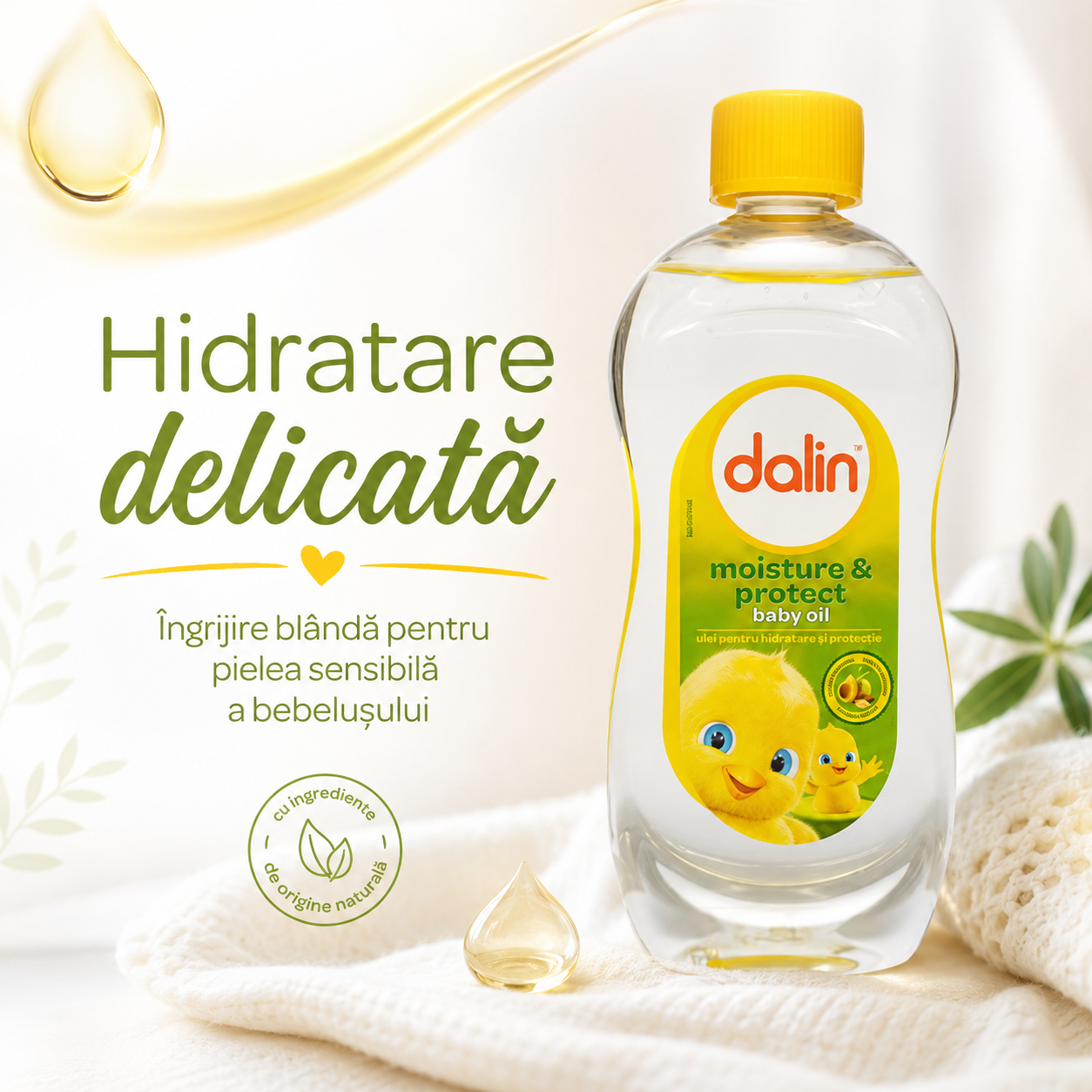 Dalin Moisture & Protect Baby Oil Ulei de Corp pentru Bebeluși 300 ml [3]