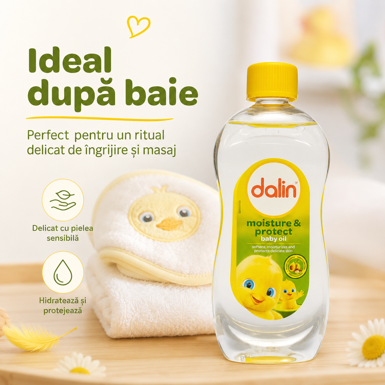 Dalin Moisture & Protect Baby Oil Ulei de Corp pentru Bebeluși 300 ml [5]