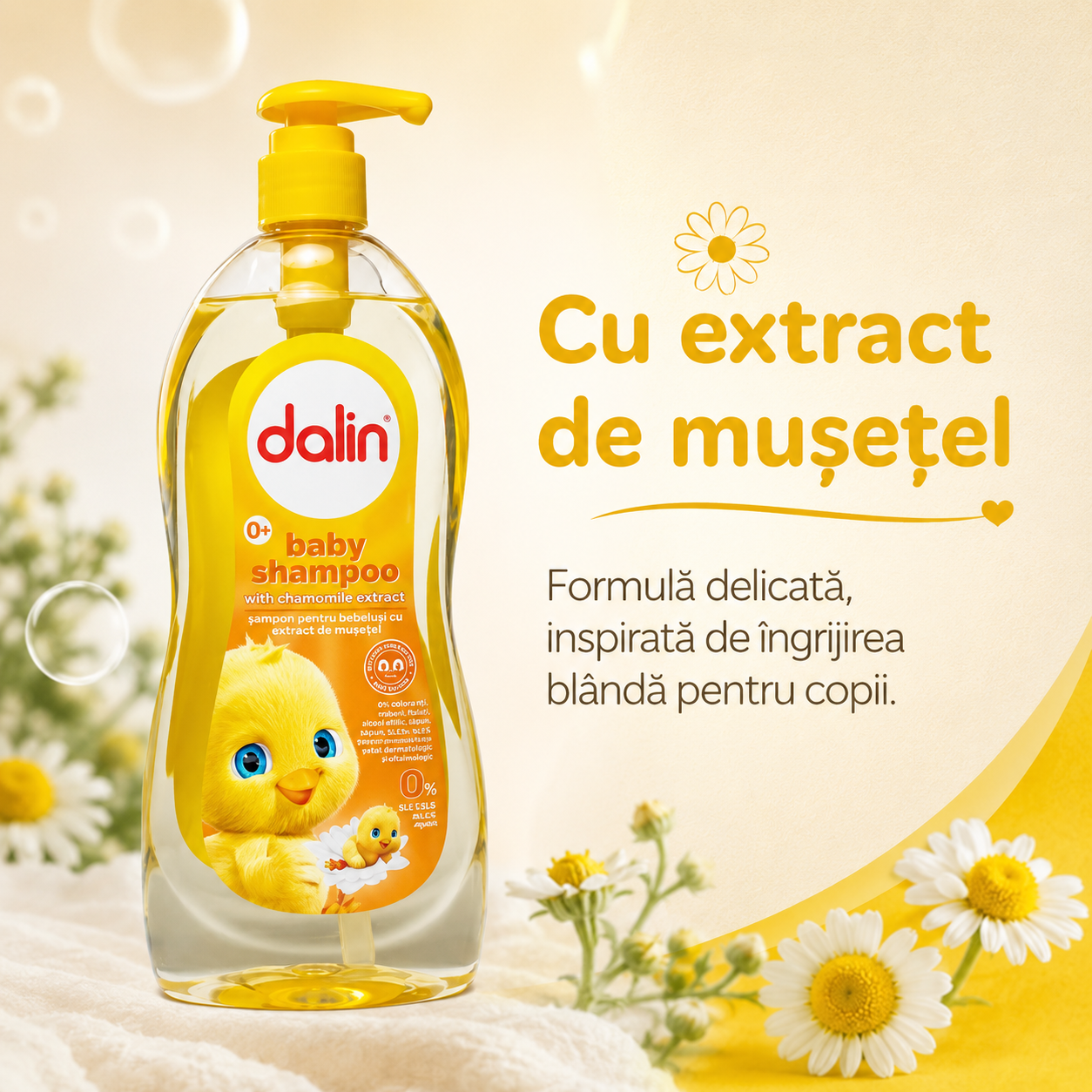 Dalin Baby Șampon cu Mușețel Bebeluși și Copii 700 ml [4]