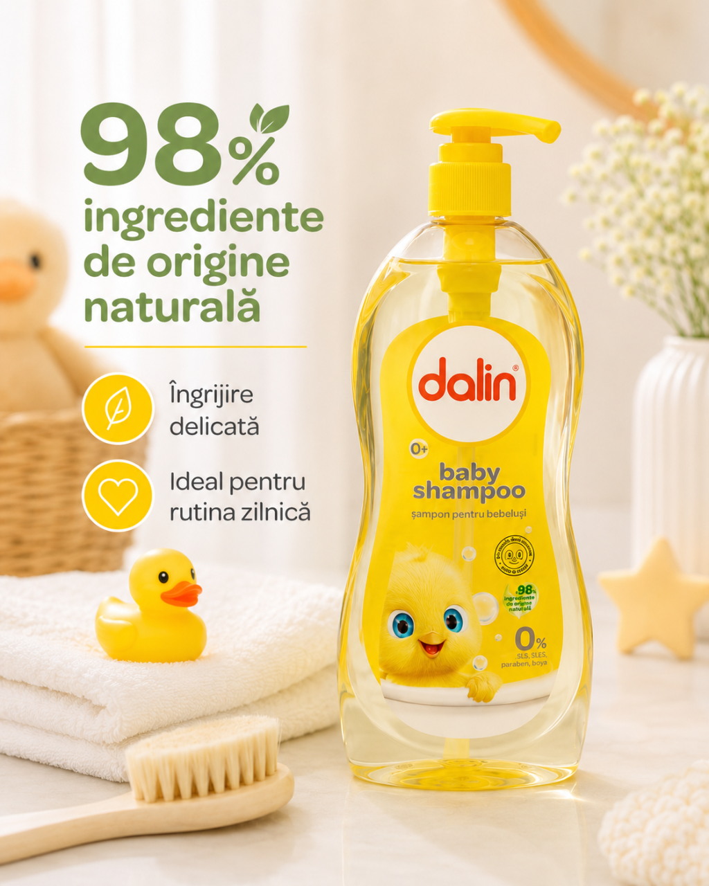 Dalin Baby Șampon Fără Lacrimi Bebeluși și Copii 500 ml [4]