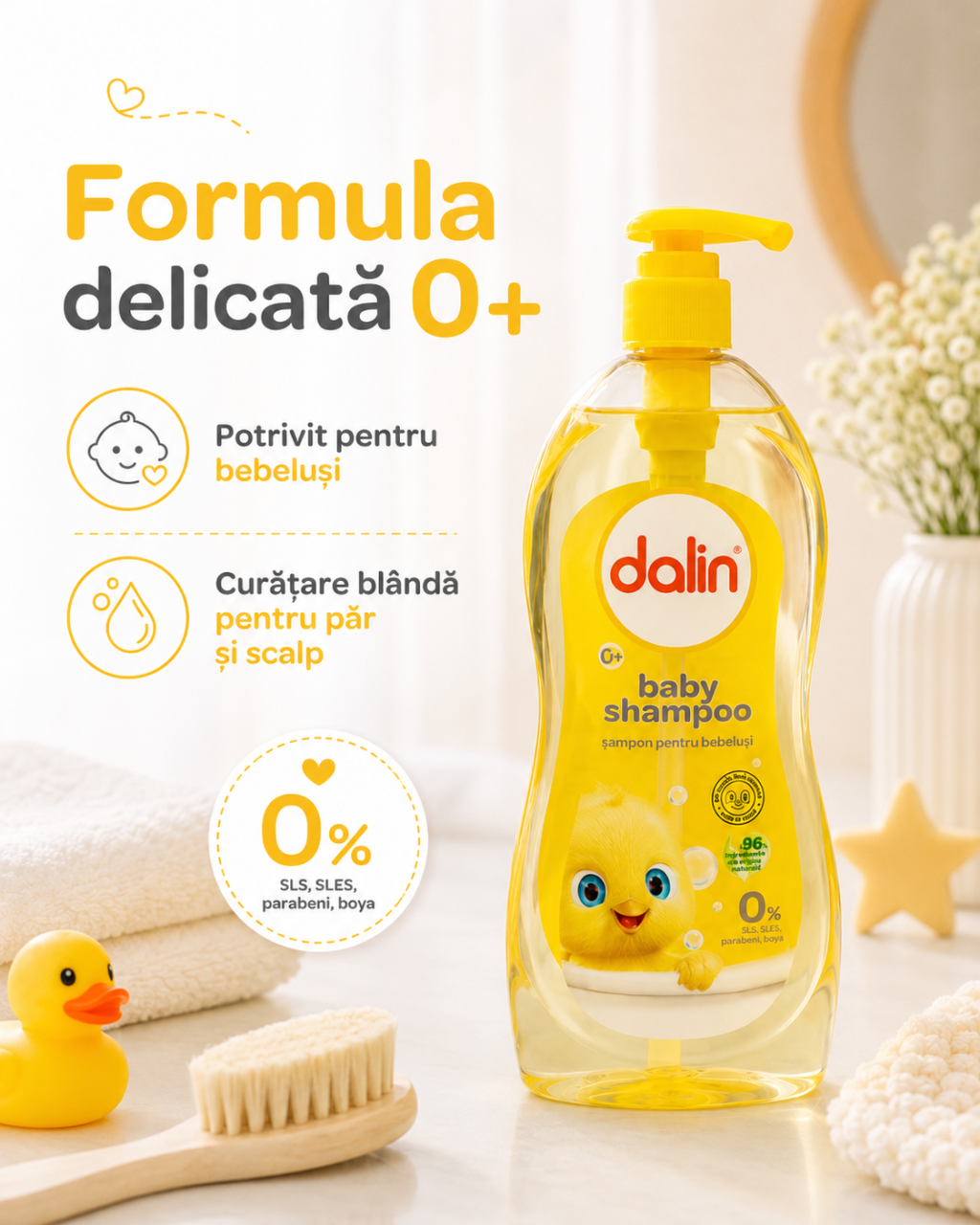 Dalin Baby Șampon Fără Lacrimi Bebeluși și Copii 500 ml [3]