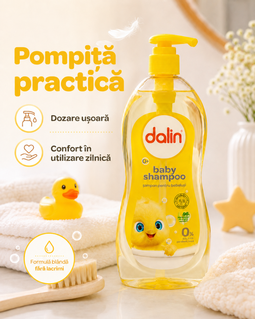 Dalin Baby Șampon Fără Lacrimi Bebeluși și Copii 500 ml [6]