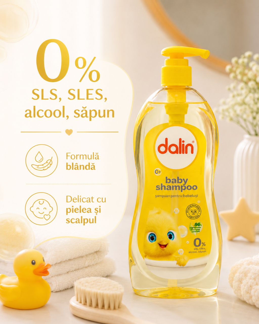 Dalin Baby Șampon Fără Lacrimi Bebeluși și Copii 500 ml [5]
