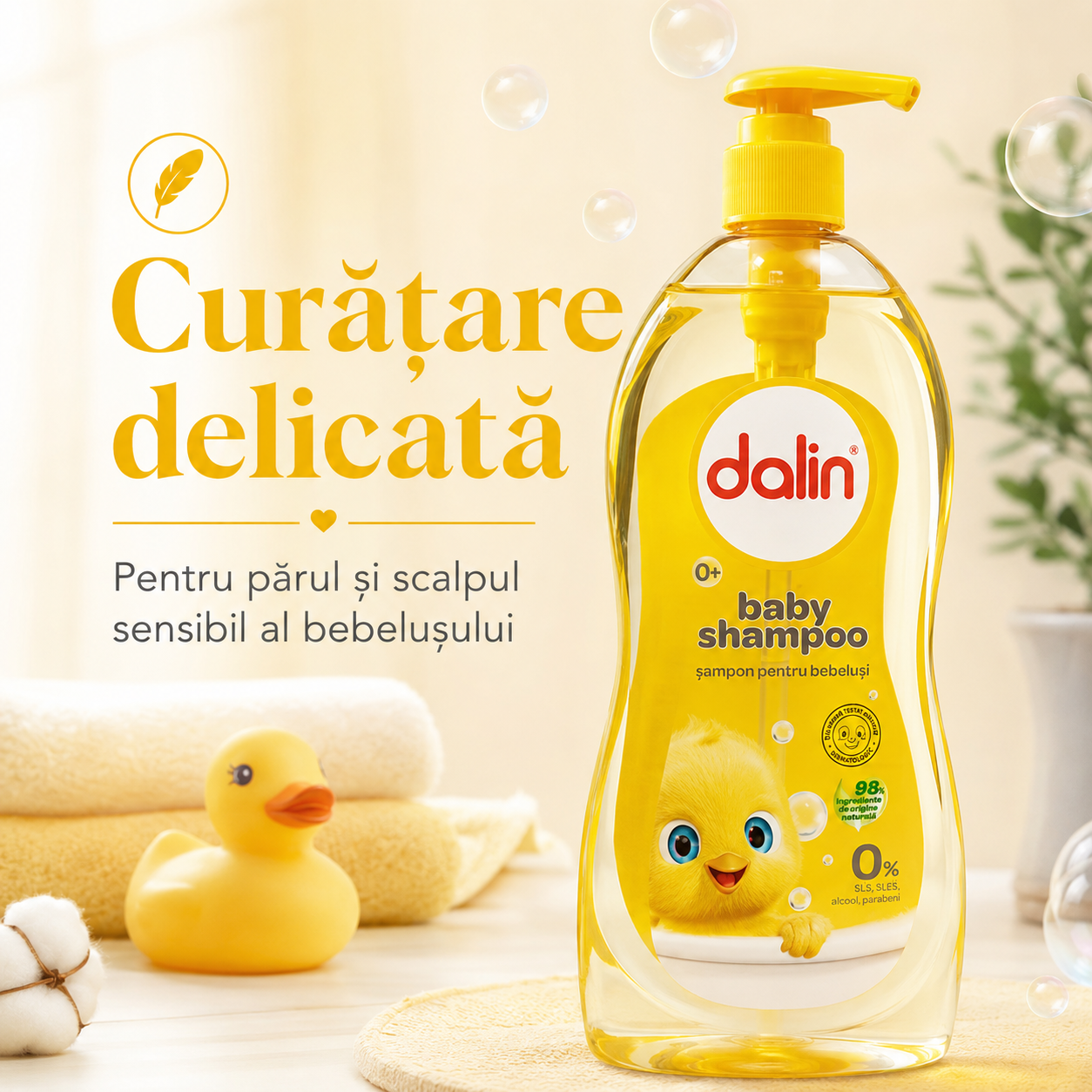 Dalin Baby Șampon Fără Lacrimi Bebeluși și Copii 700 ml [3]