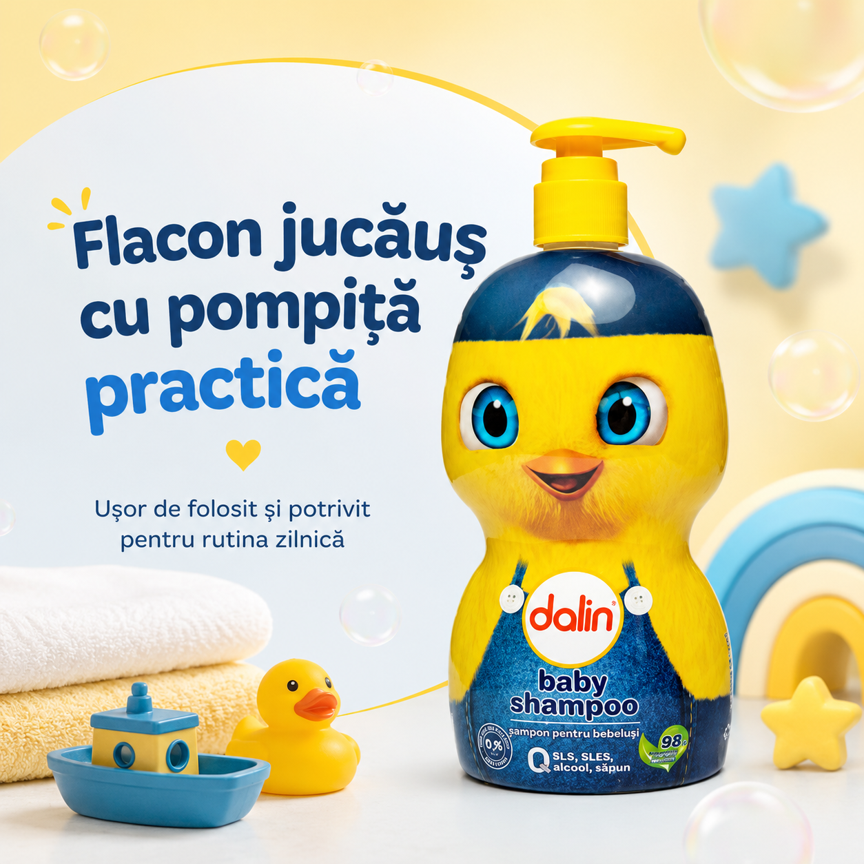 Dalin Baby Șampon Jucărie Fără Lacrimi Bebeluși și Copii 500 ml [6]