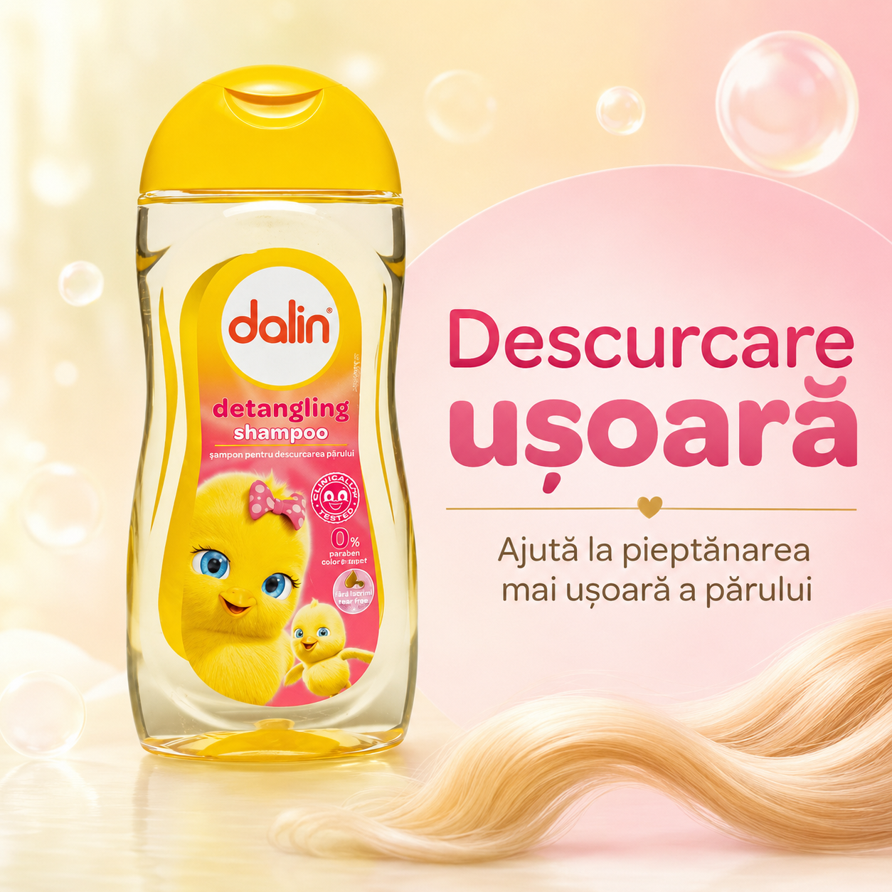 Dalin Baby Șampon Detangling pentru Copii Pieptănare Ușoară 200 ml [3]