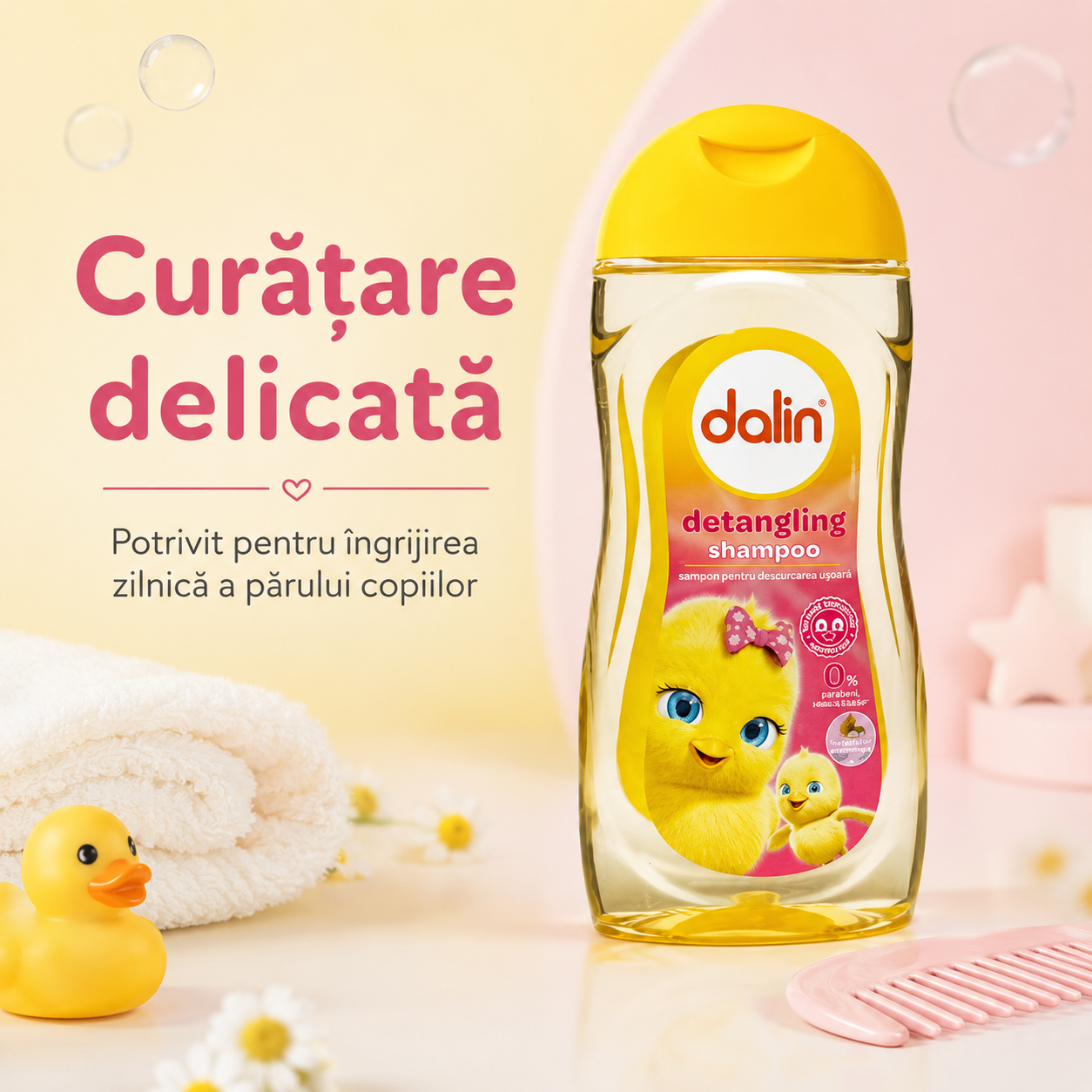 Dalin Baby Șampon Detangling pentru Copii Pieptănare Ușoară 200 ml [4]