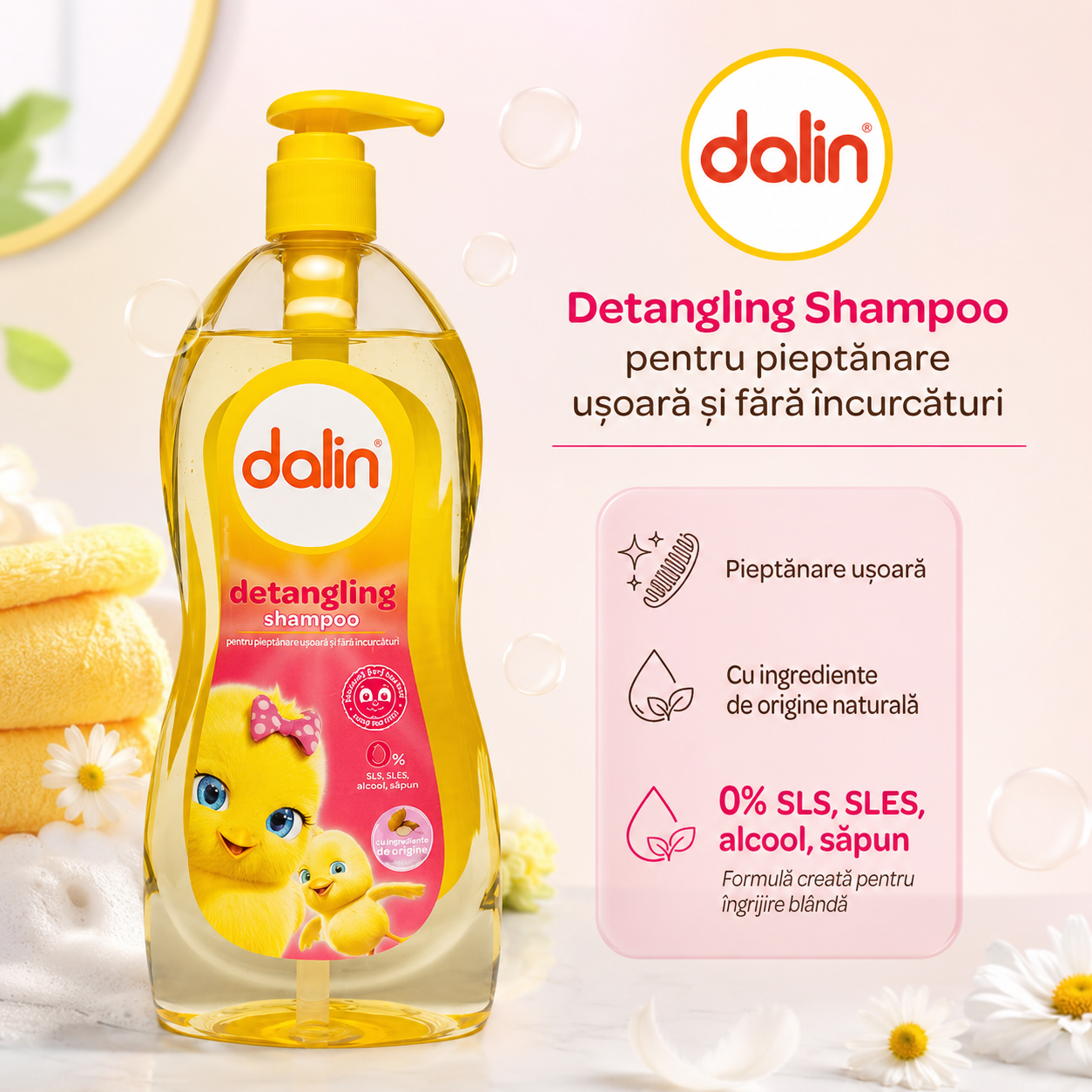 Dalin Baby Șampon Detangling pentru Copii Pieptănare Ușoară 700 ml  4. URL Produs [5]