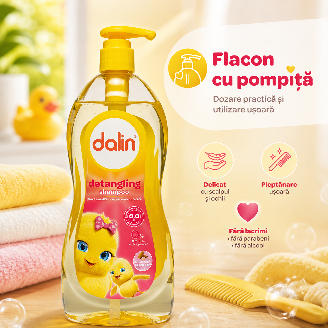 Dalin Baby Șampon Detangling pentru Copii Pieptănare Ușoară 700 ml  4. URL Produs [6]
