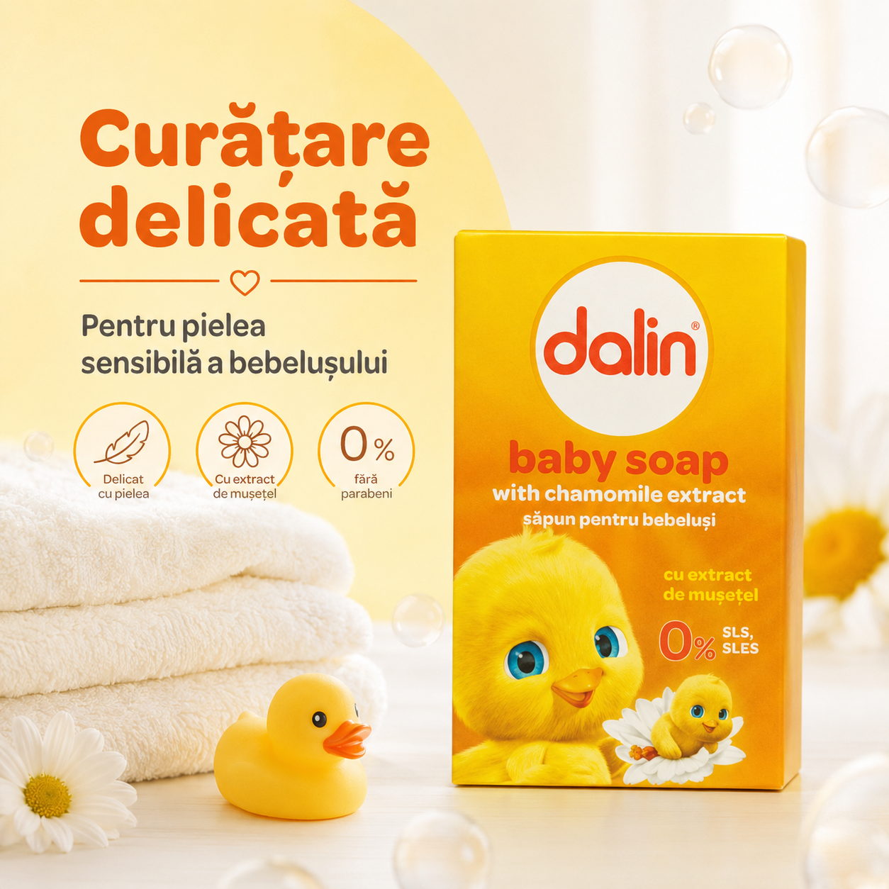 Dalin Săpun Solid pentru Bebeluși cu Mușețel 100 g [3]