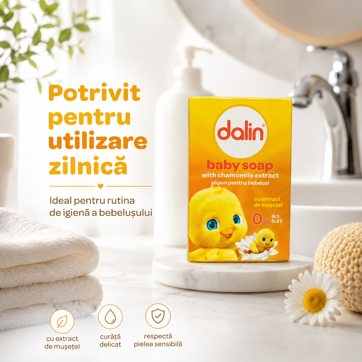 Dalin Săpun Solid pentru Bebeluși cu Mușețel 100 g [5]