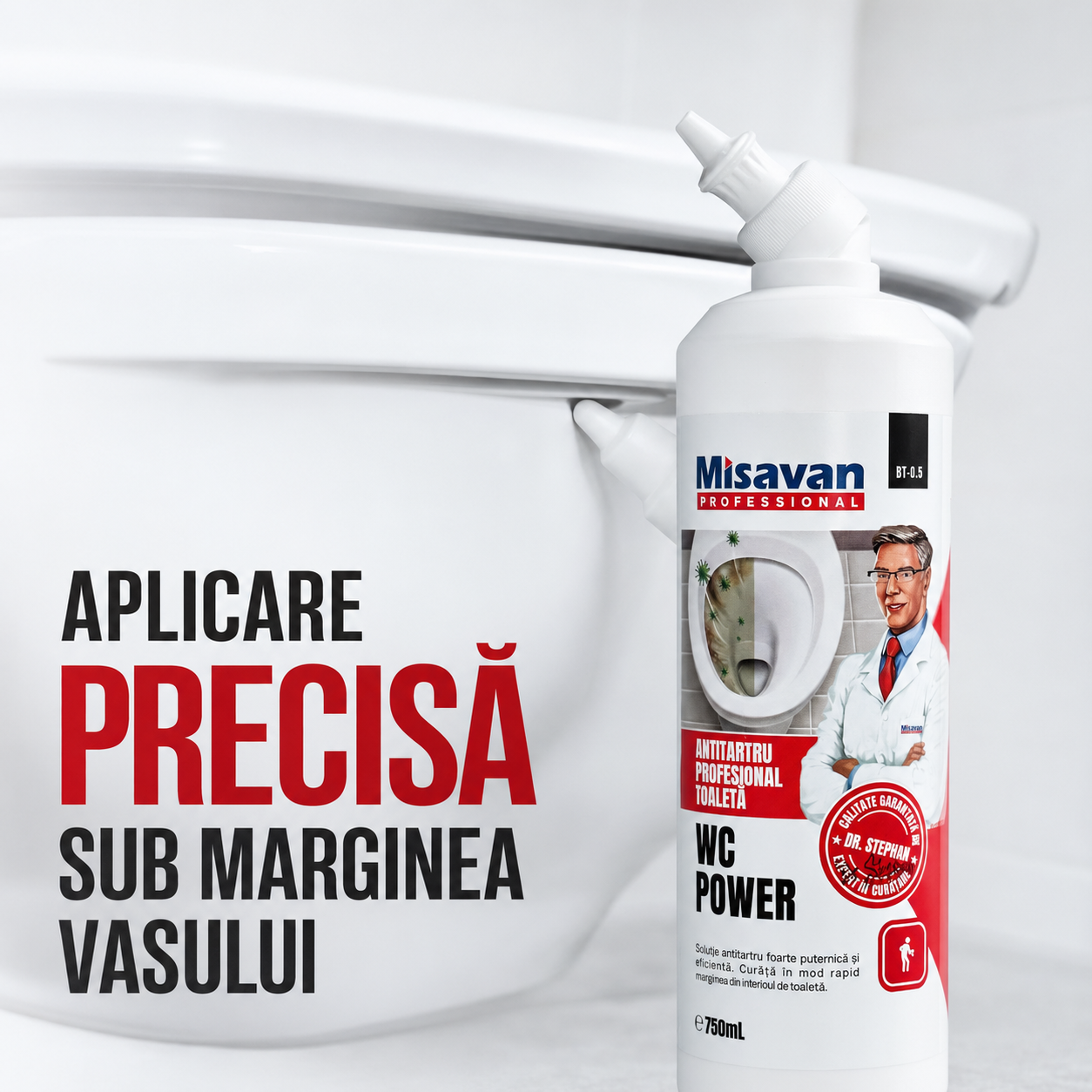 Detartrant profesional pentru toaletă Dr. Stephan WC Power 750 ml [6]