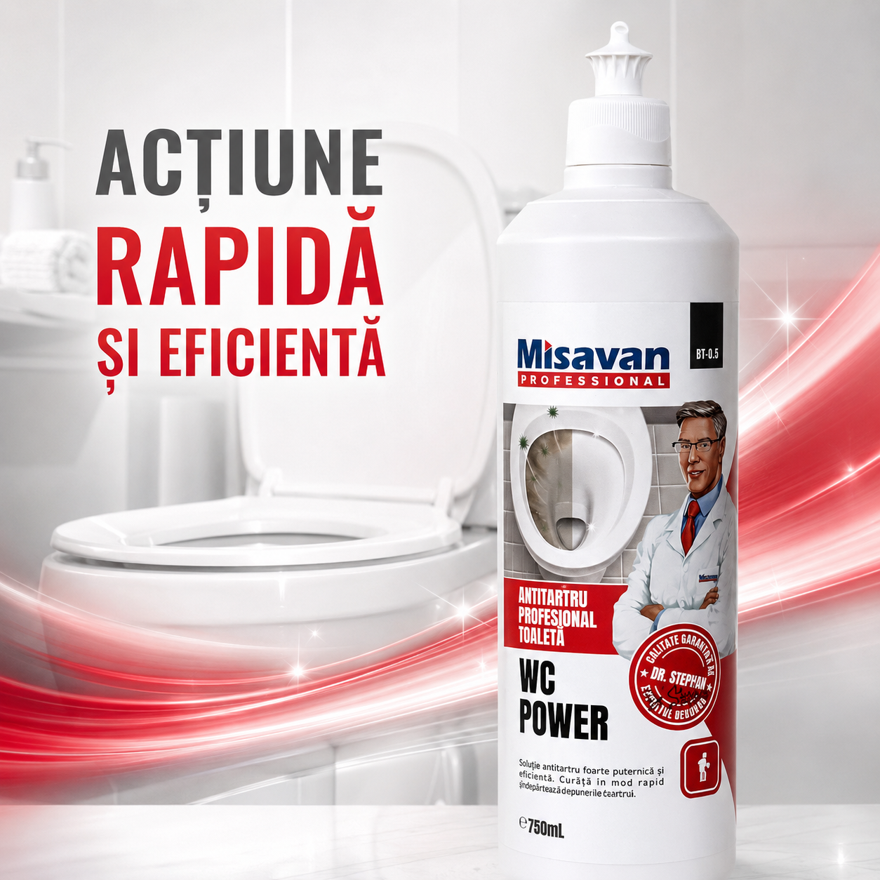 Detartrant profesional pentru toaletă Dr. Stephan WC Power 750 ml [5]