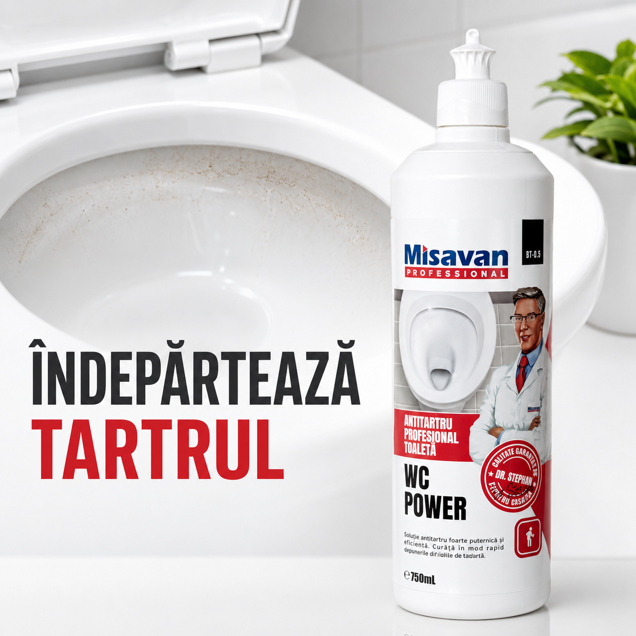 Detartrant profesional pentru toaletă Dr. Stephan WC Power 750 ml [3]