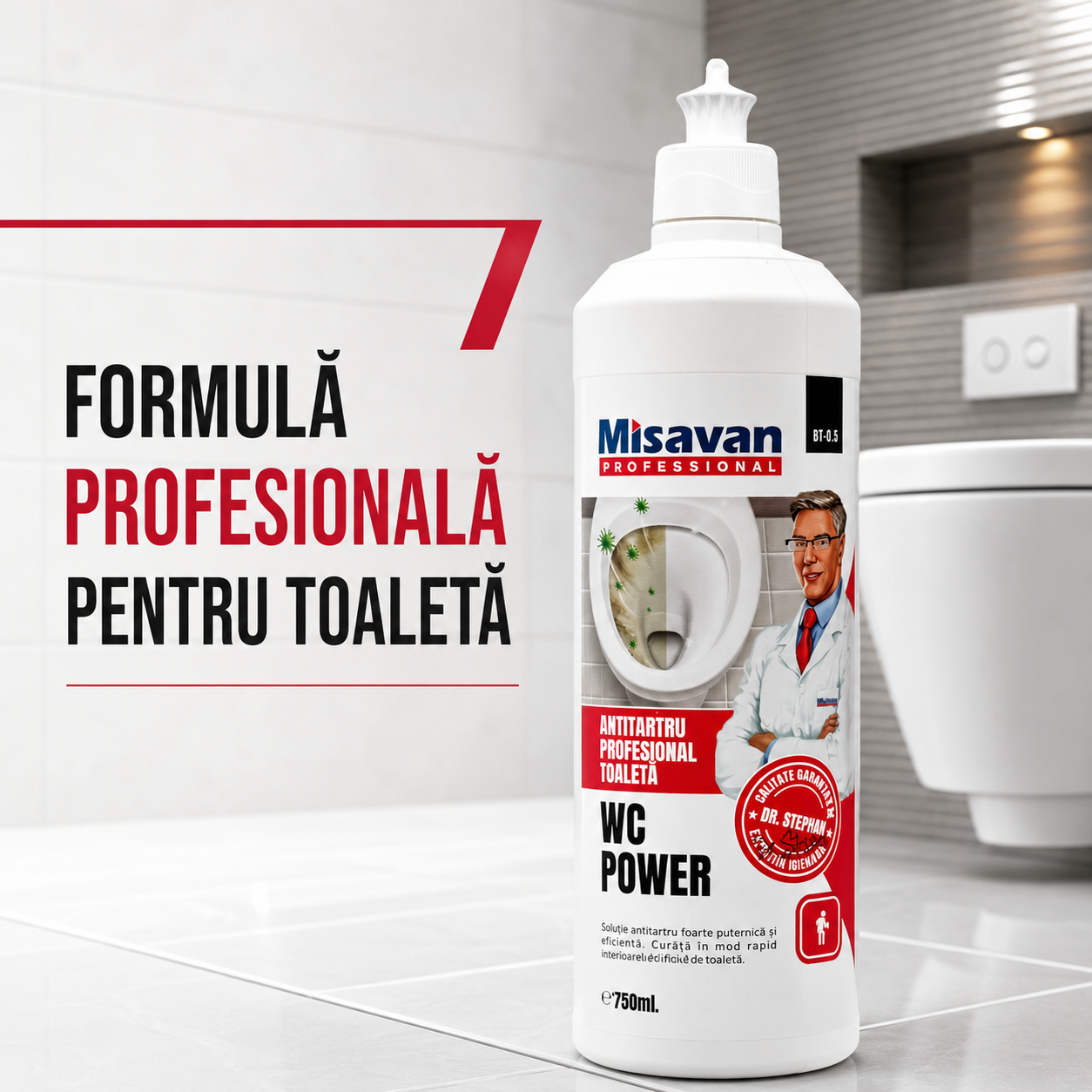 Detartrant profesional pentru toaletă Dr. Stephan WC Power 750 ml [4]