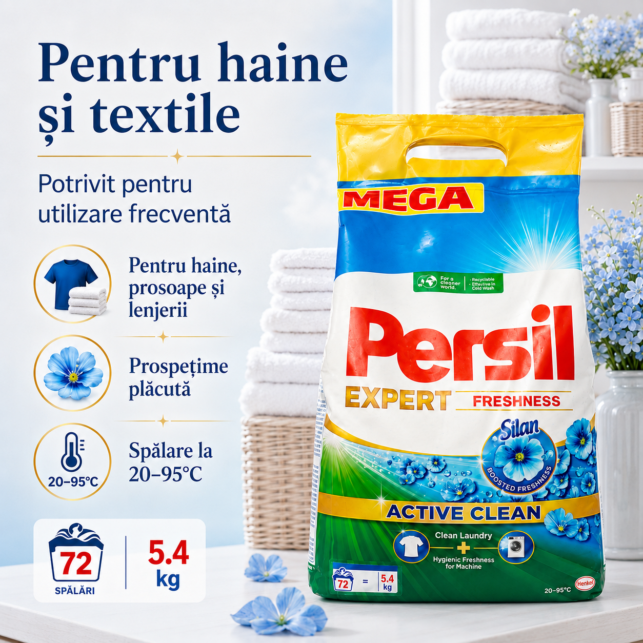 Detergent rufe Persil Expert Freshness Silan 5.4kg 72 spalari [4]