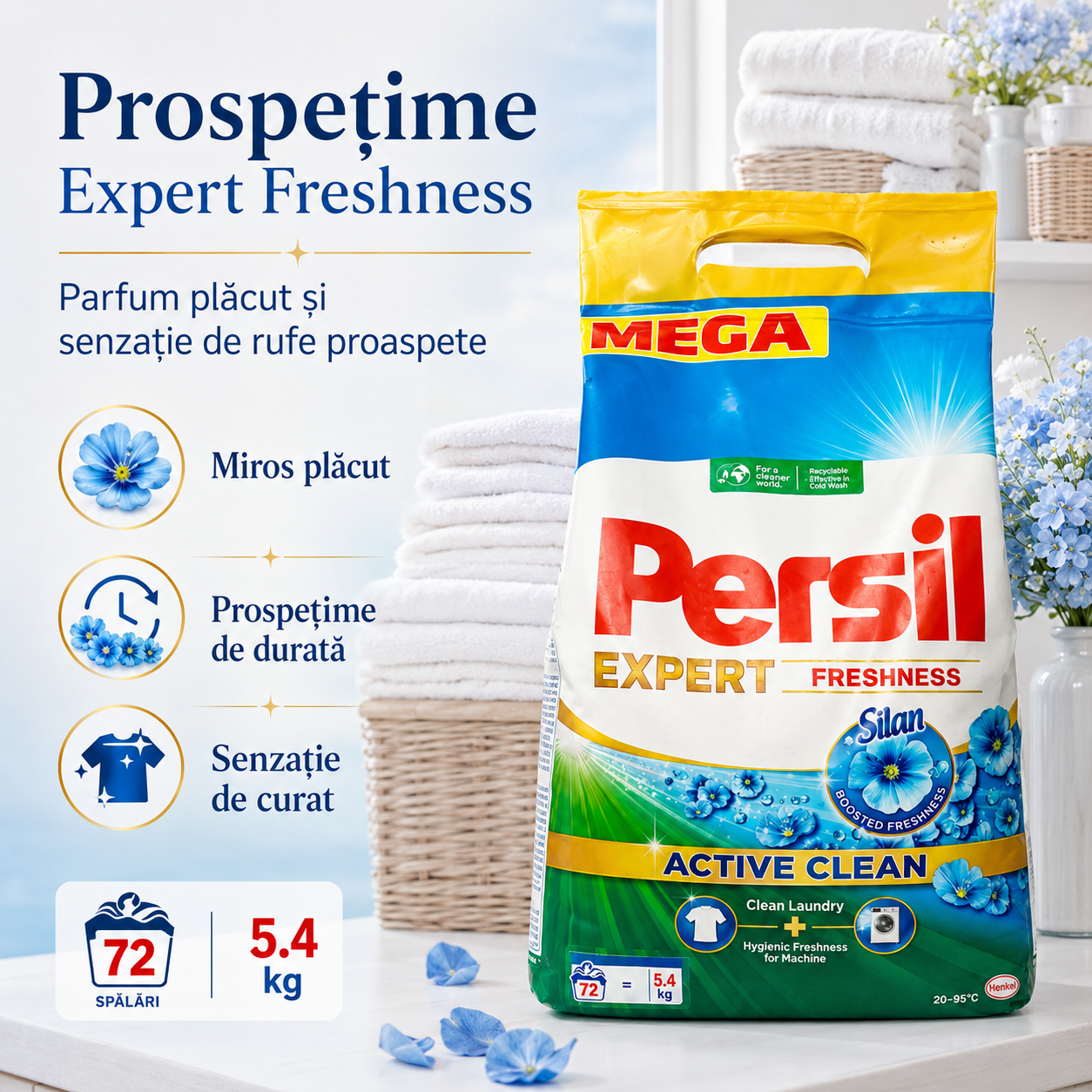 Detergent rufe Persil Expert Freshness Silan 5.4kg 72 spalari [2]