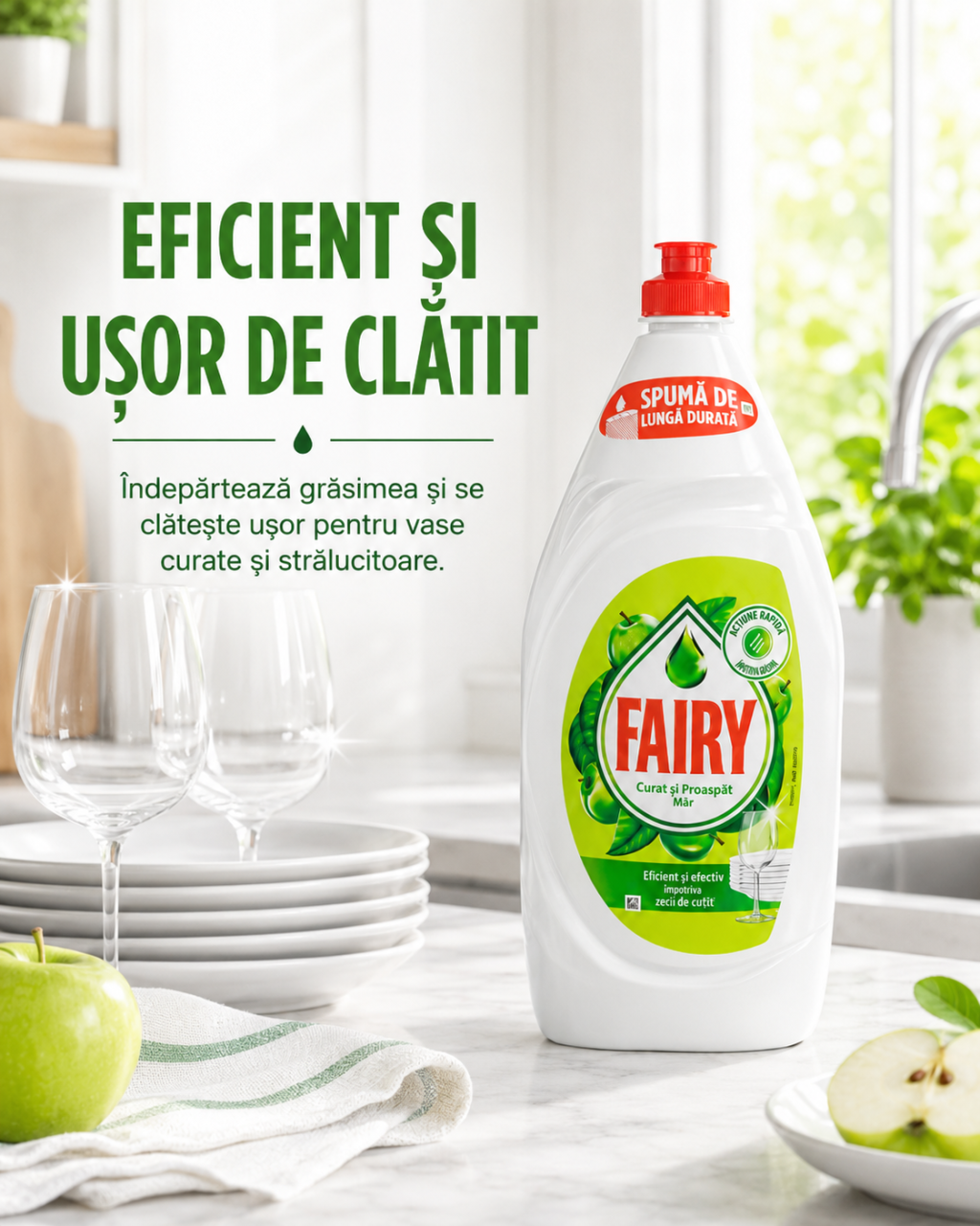Fairy Apple Detergent de Vase cu Parfum de Mar 1.35 L [6]