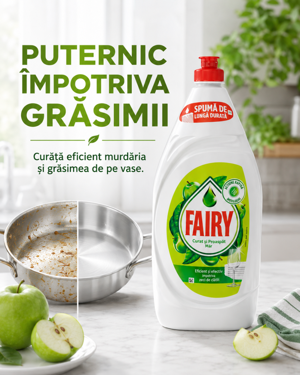 Fairy Apple Detergent de Vase cu Parfum de Mar 1.35 L [3]