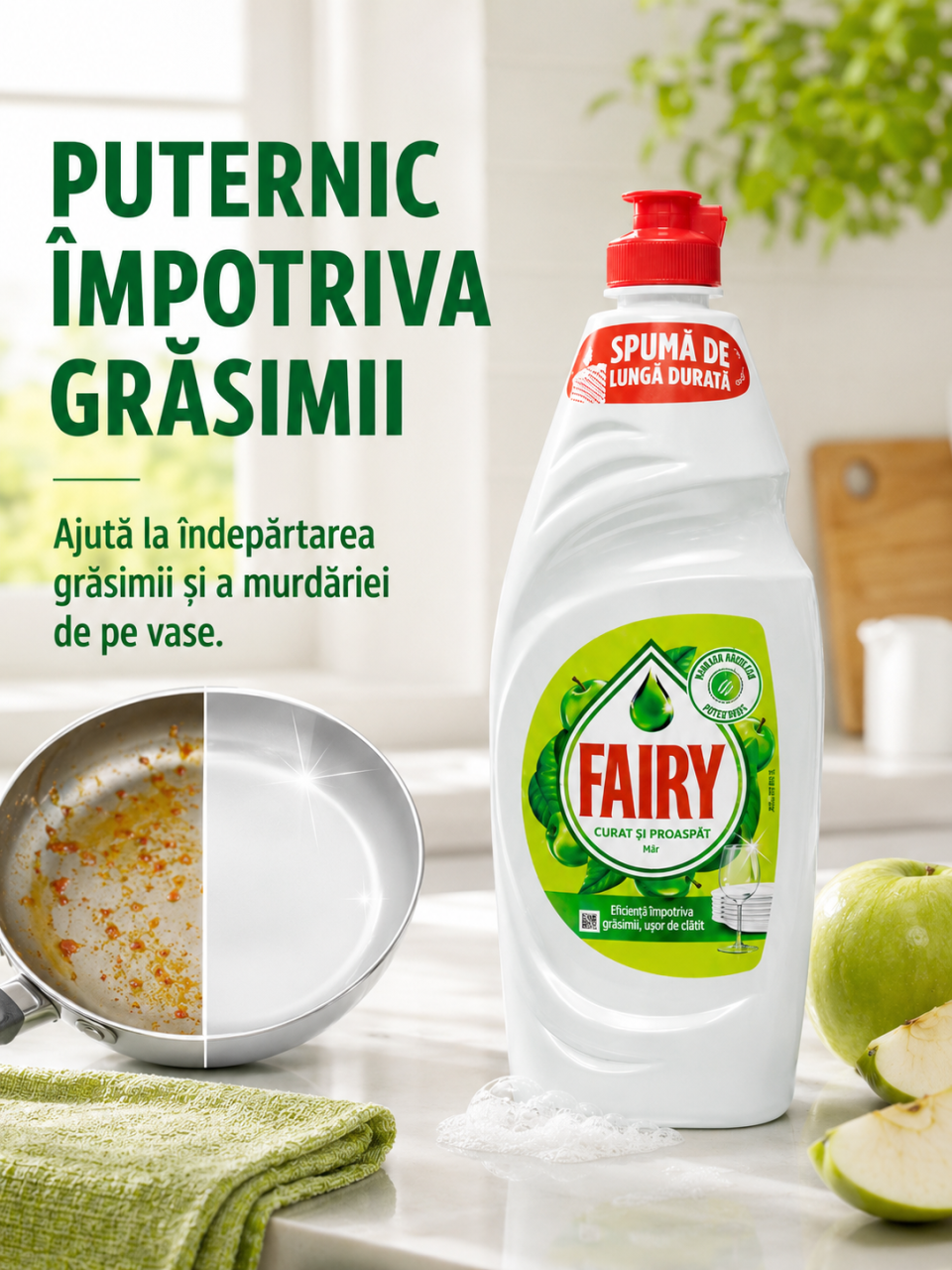 Fairy Apple Detergent de Vase cu Parfum de Mar 450 ml [4]