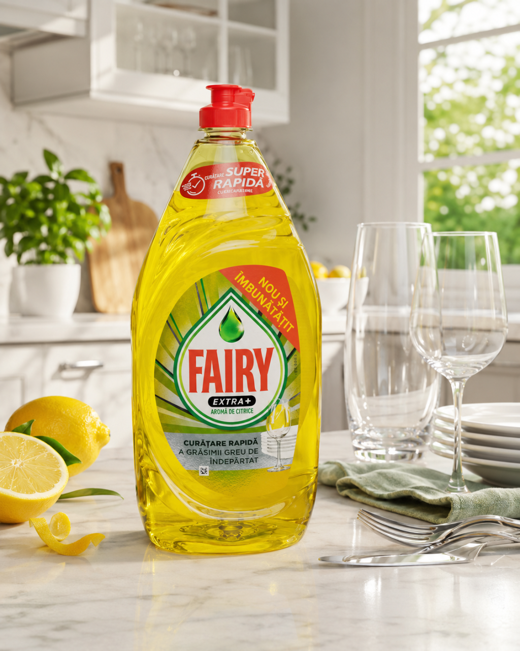Fairy Extra Detergent de Vase cu Arome de Citrice 1.35 L [2]