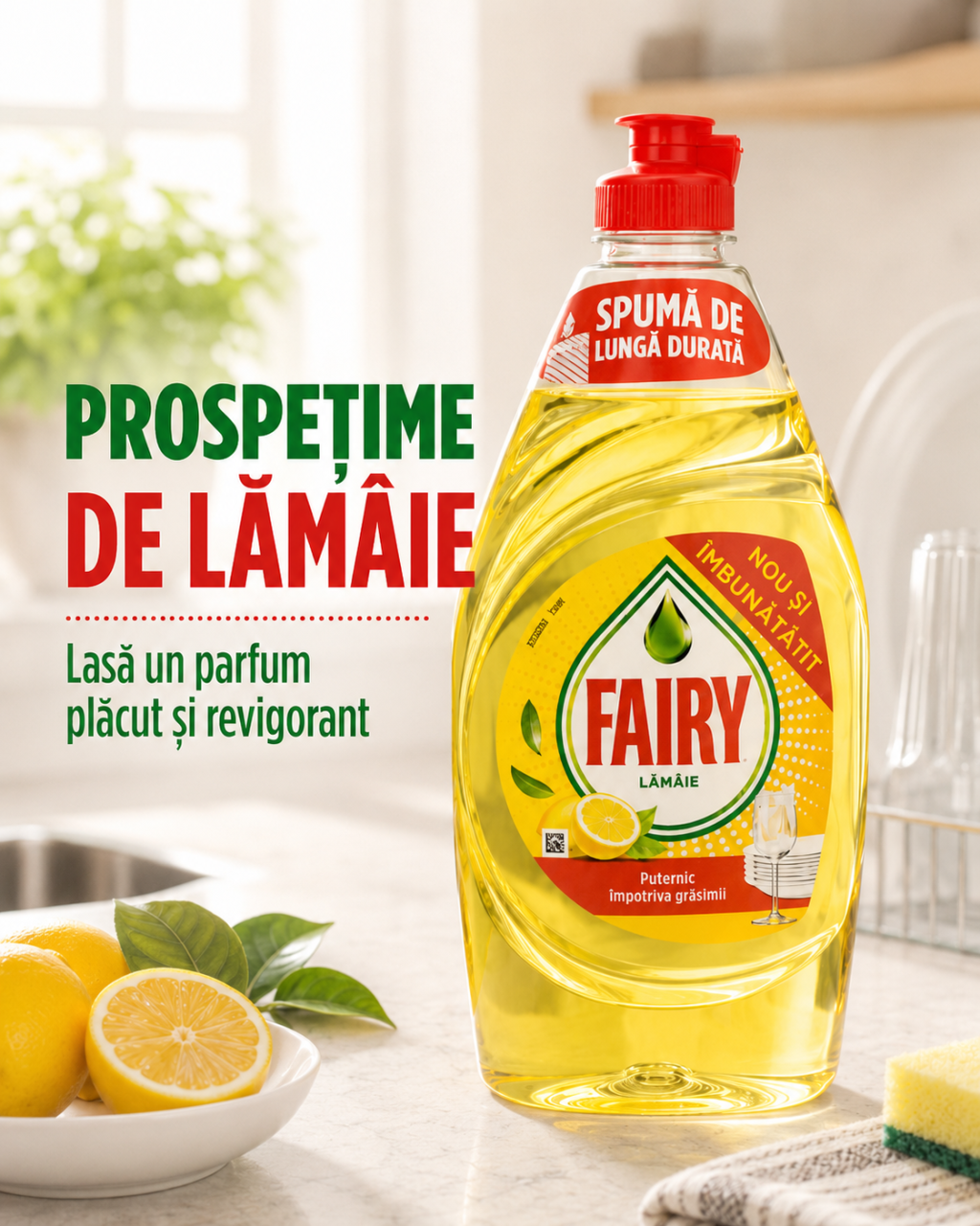 Fairy Lemon Detergent de Vase 450 ml [5]