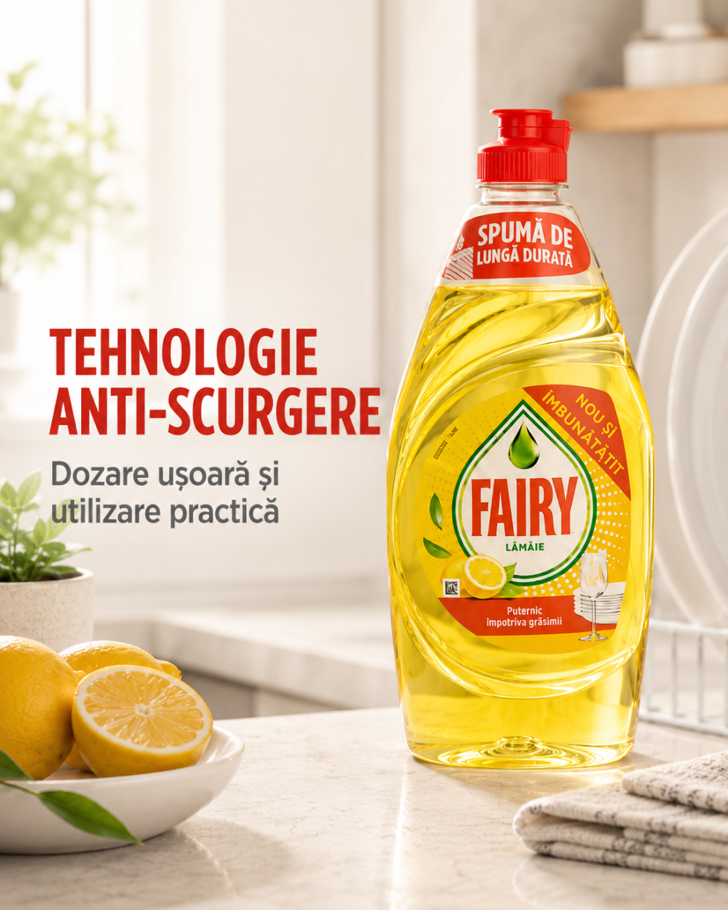 Fairy Lemon Detergent de Vase 450 ml [6]
