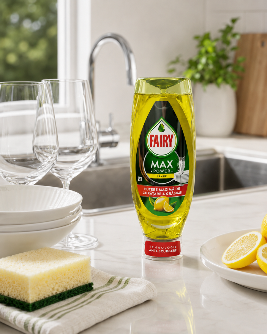 Fairy Max Power Lemon Detergent de Vase 545 ml [2]