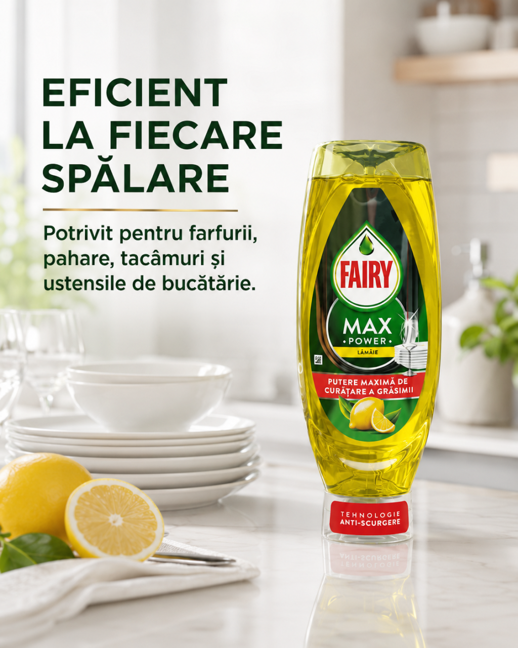 Fairy Max Power Lemon Detergent de Vase 545 ml [6]