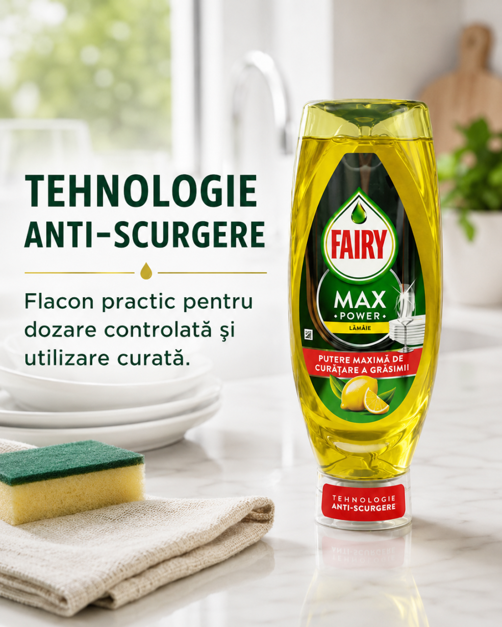 Fairy Max Power Lemon Detergent de Vase 545 ml [5]