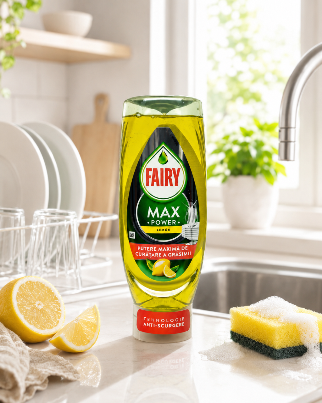 Fairy Max Power Lemon Detergent de Vase 730 ml [2]