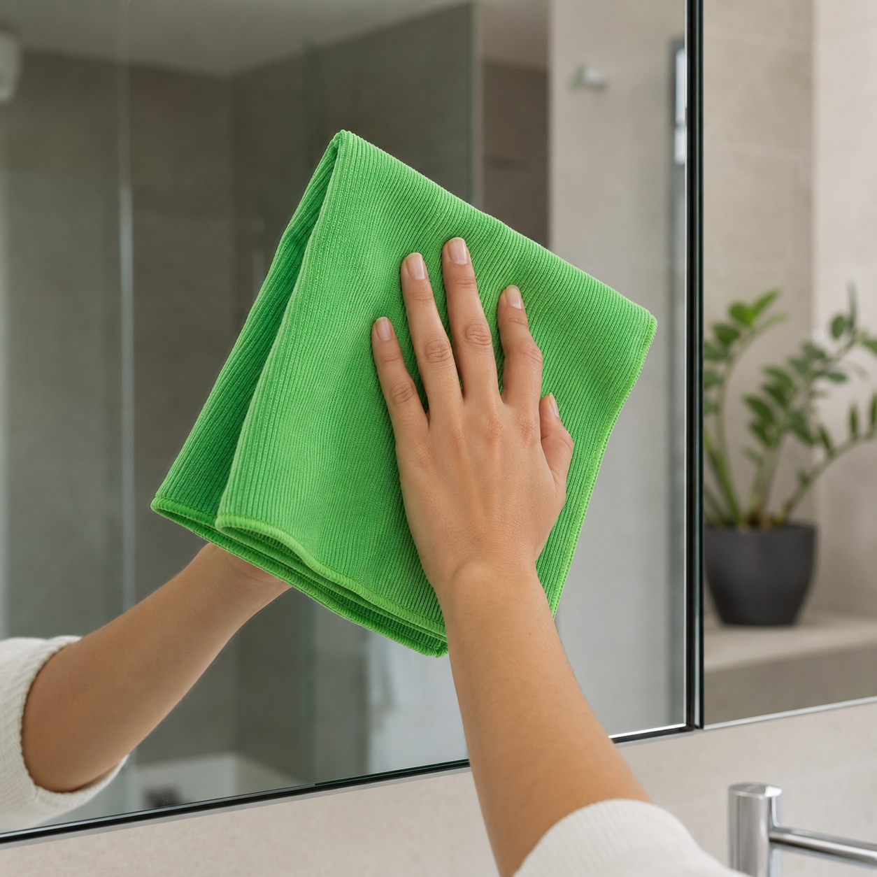 Lavetă din microfibră BRILLI pentru geamuri și oglinzi 40 × 40 cm [2]