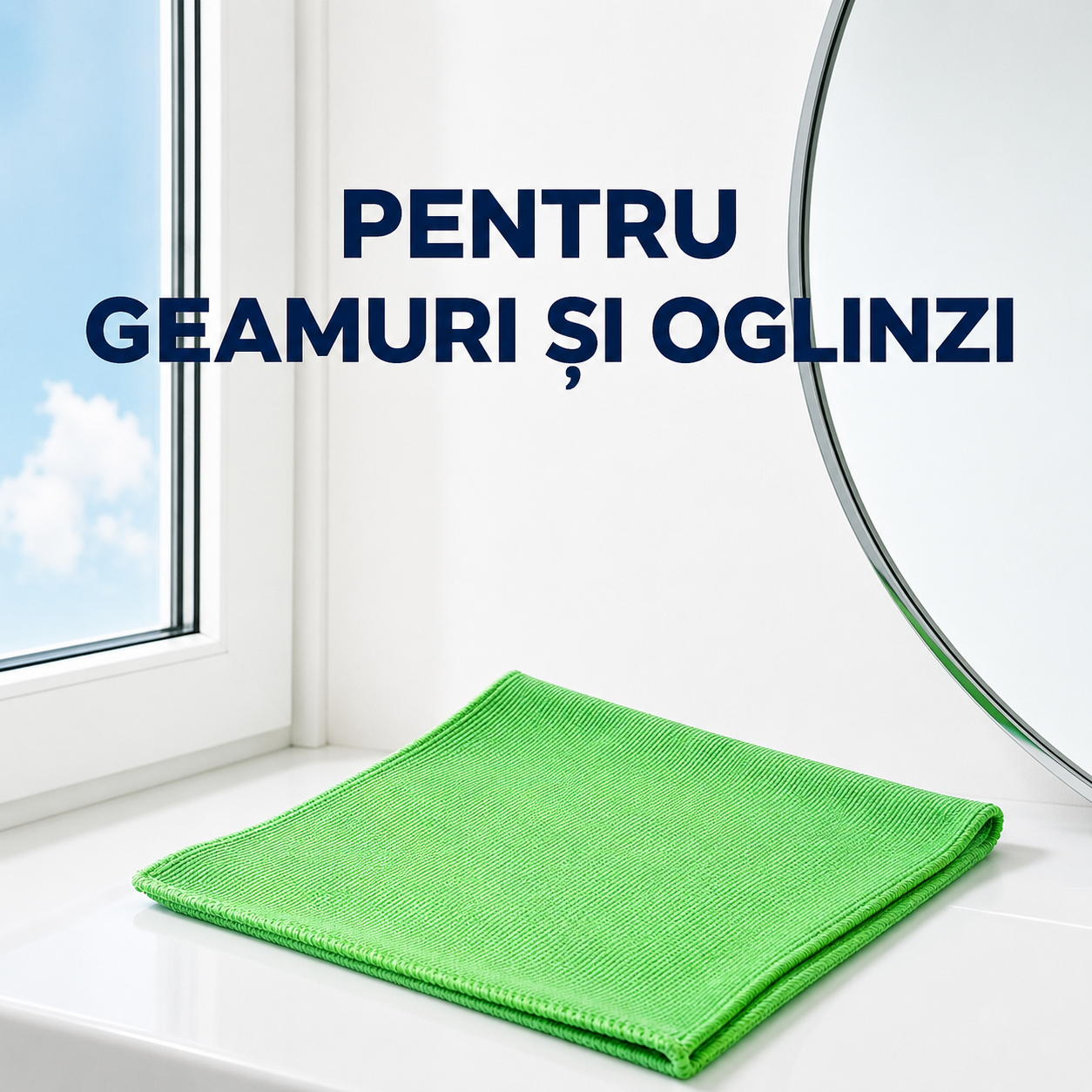 Lavetă din microfibră BRILLI pentru geamuri și oglinzi 40 × 40 cm [5]
