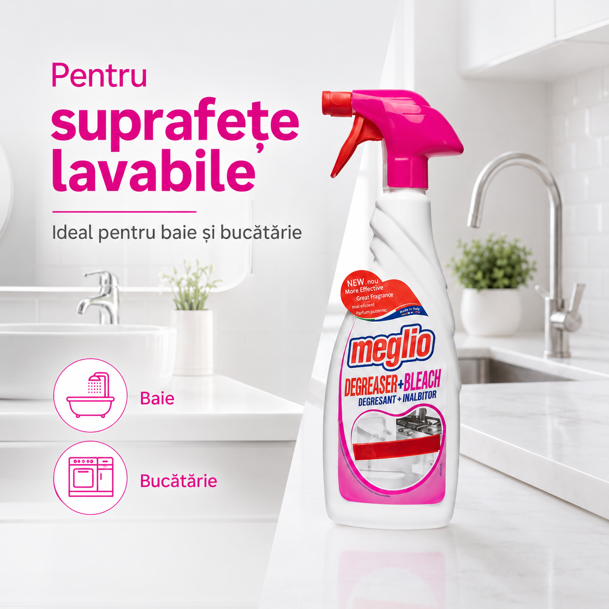 Meglio Spray Degresant cu Înălbitor 650 ml [6]
