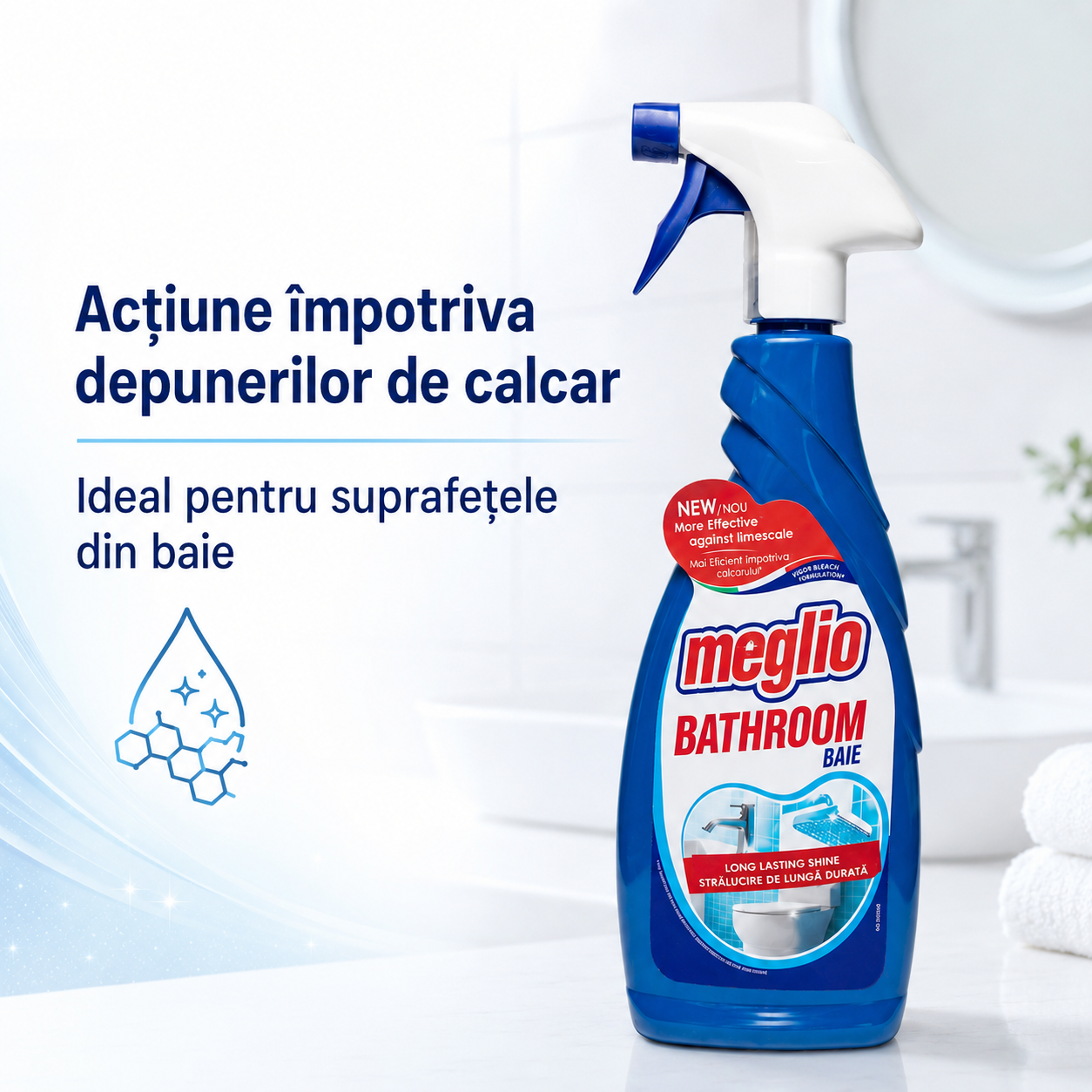 Meglio Spray Detergent pentru Baie 650 ml [4]