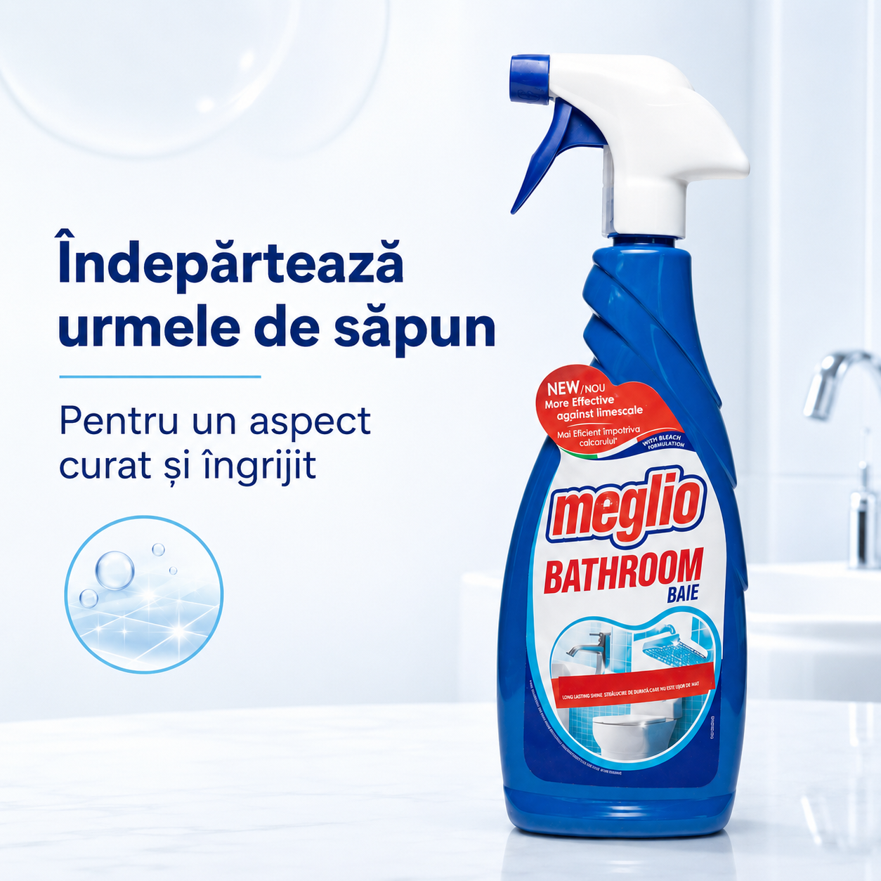 Meglio Spray Detergent pentru Baie 650 ml [5]