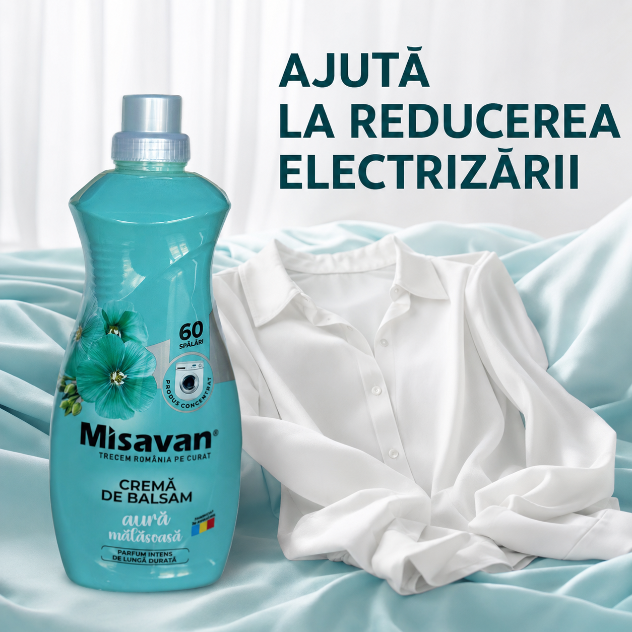 Misavan Aură Mătăsoasă Nr 3 Balsam de Rufe Concentrat 1,5 L 60 Spălări [6]