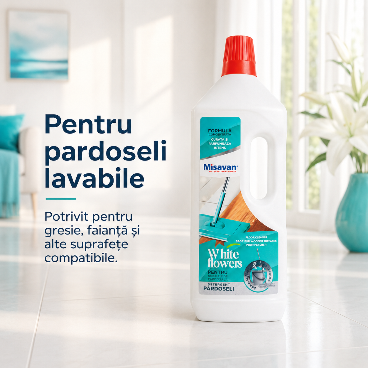 Misavan White Flowers Detergent Pardoseli 800 ml [2]