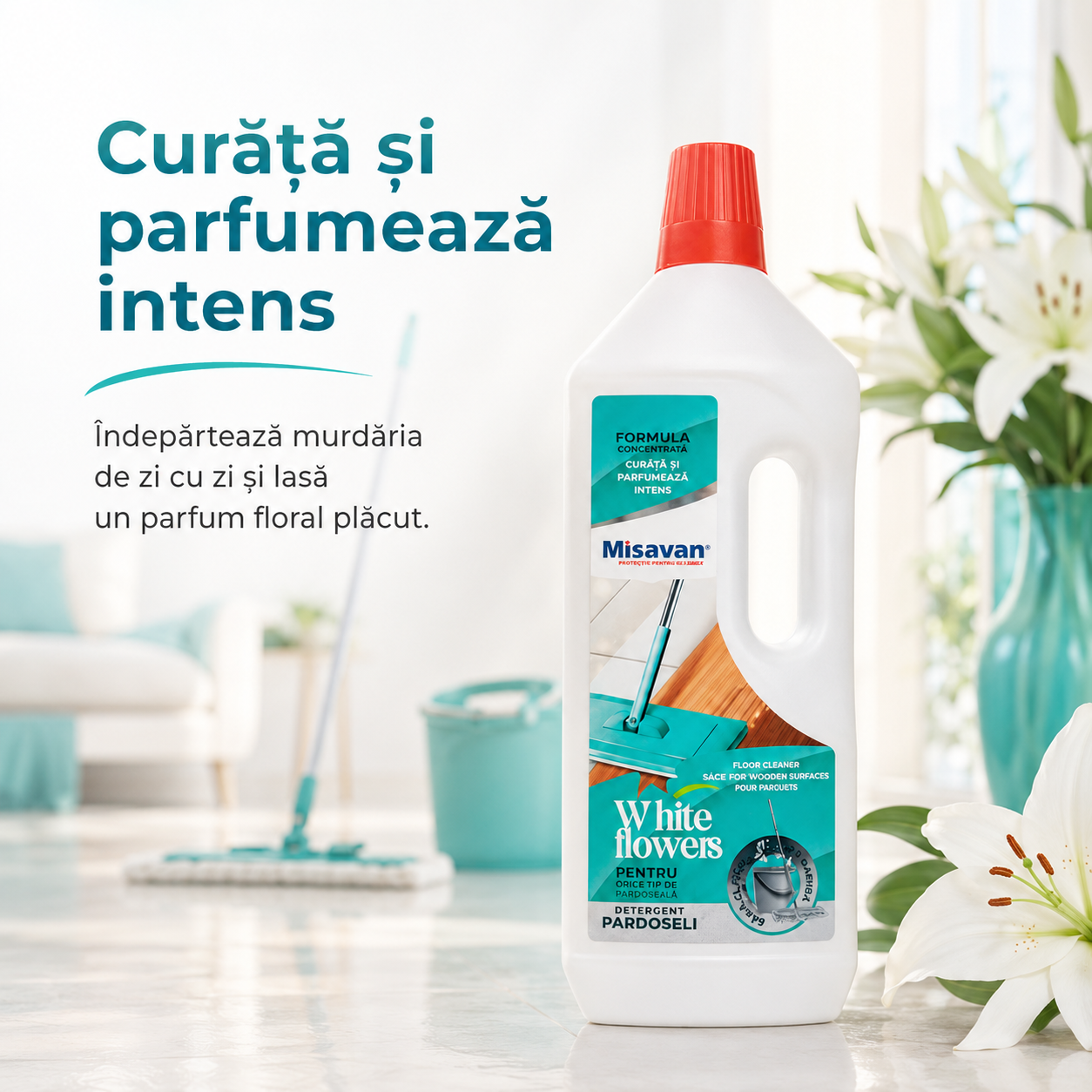 Misavan White Flowers Detergent Pardoseli 800 ml [4]