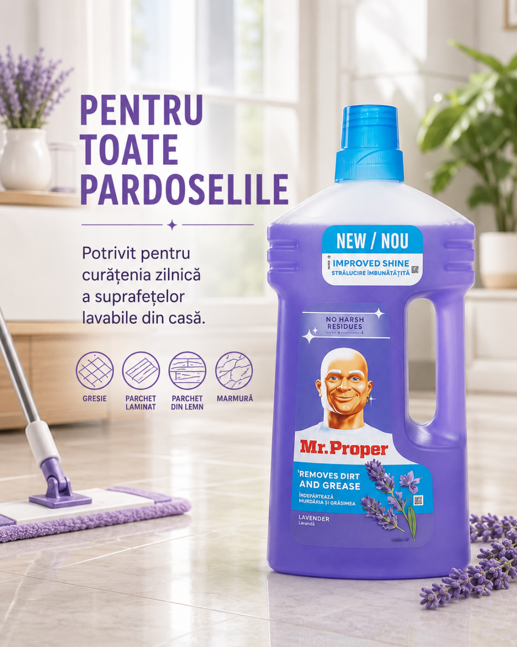 Mr Proper Lavanda Detergent Universal pentru Suprafete 1 L [3]