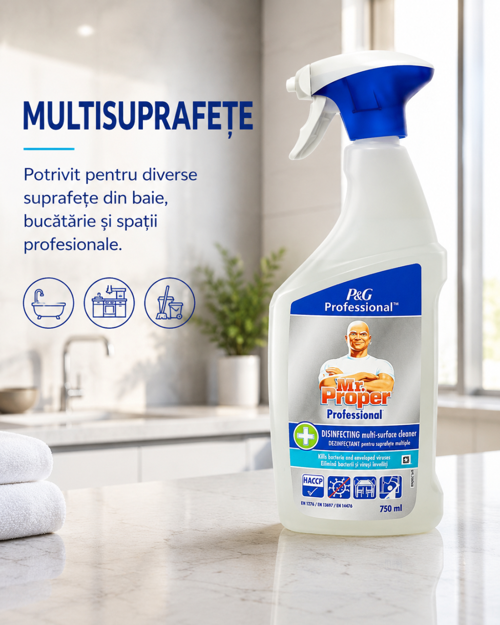 Mr Proper Professional 3 in 1 Spray Dezinfectant Multisuprafete 750 ml [4]