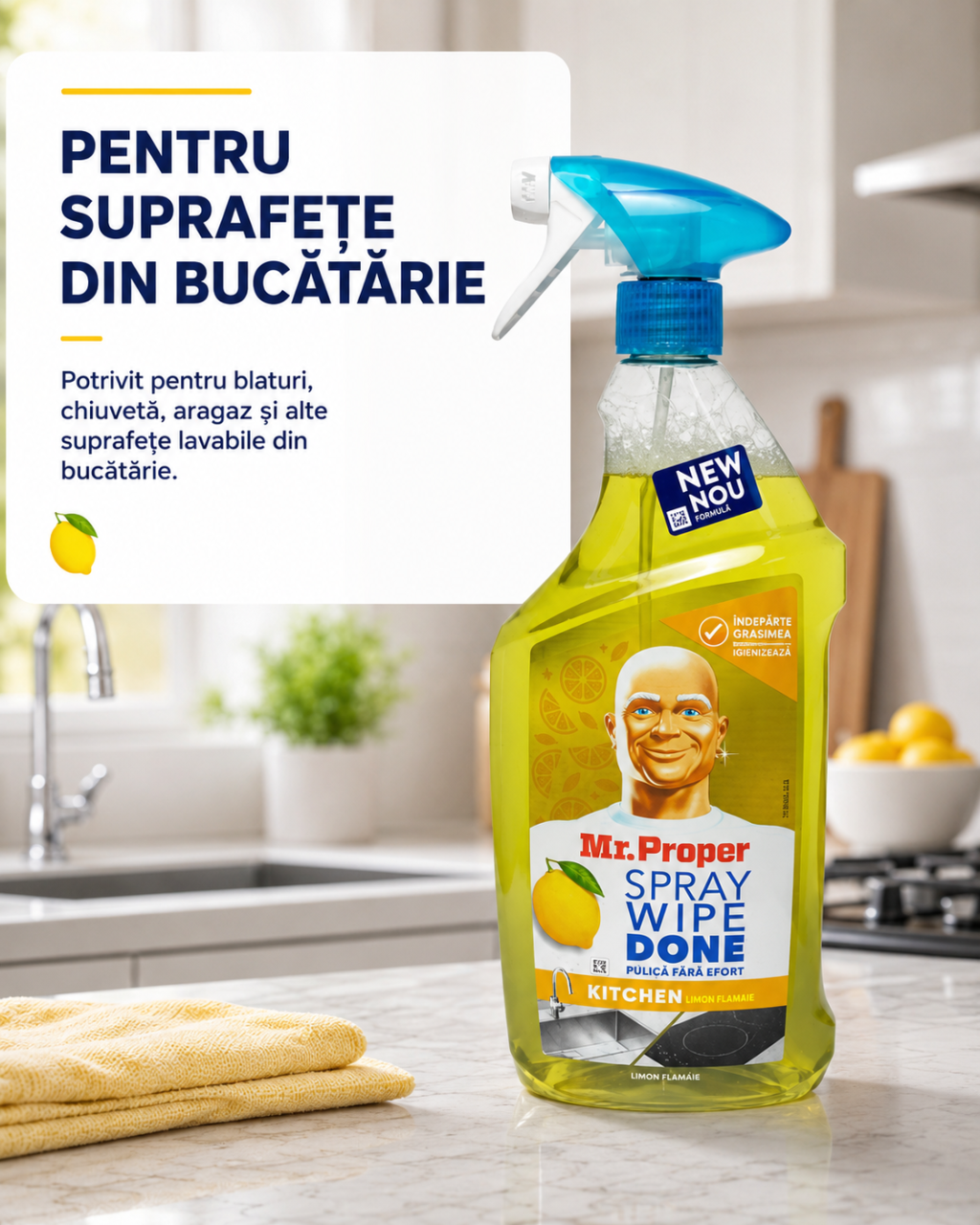 Mr Proper Spray Degresant pentru Bucatarie Lemon 800 ml [5]