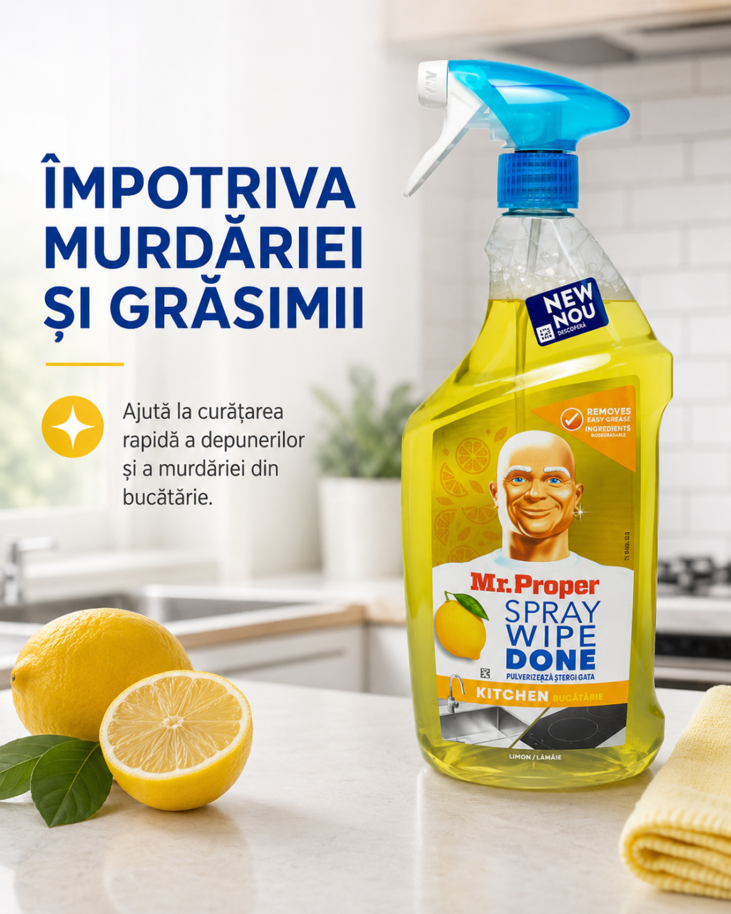 Mr Proper Spray Degresant pentru Bucatarie Lemon 800 ml [3]